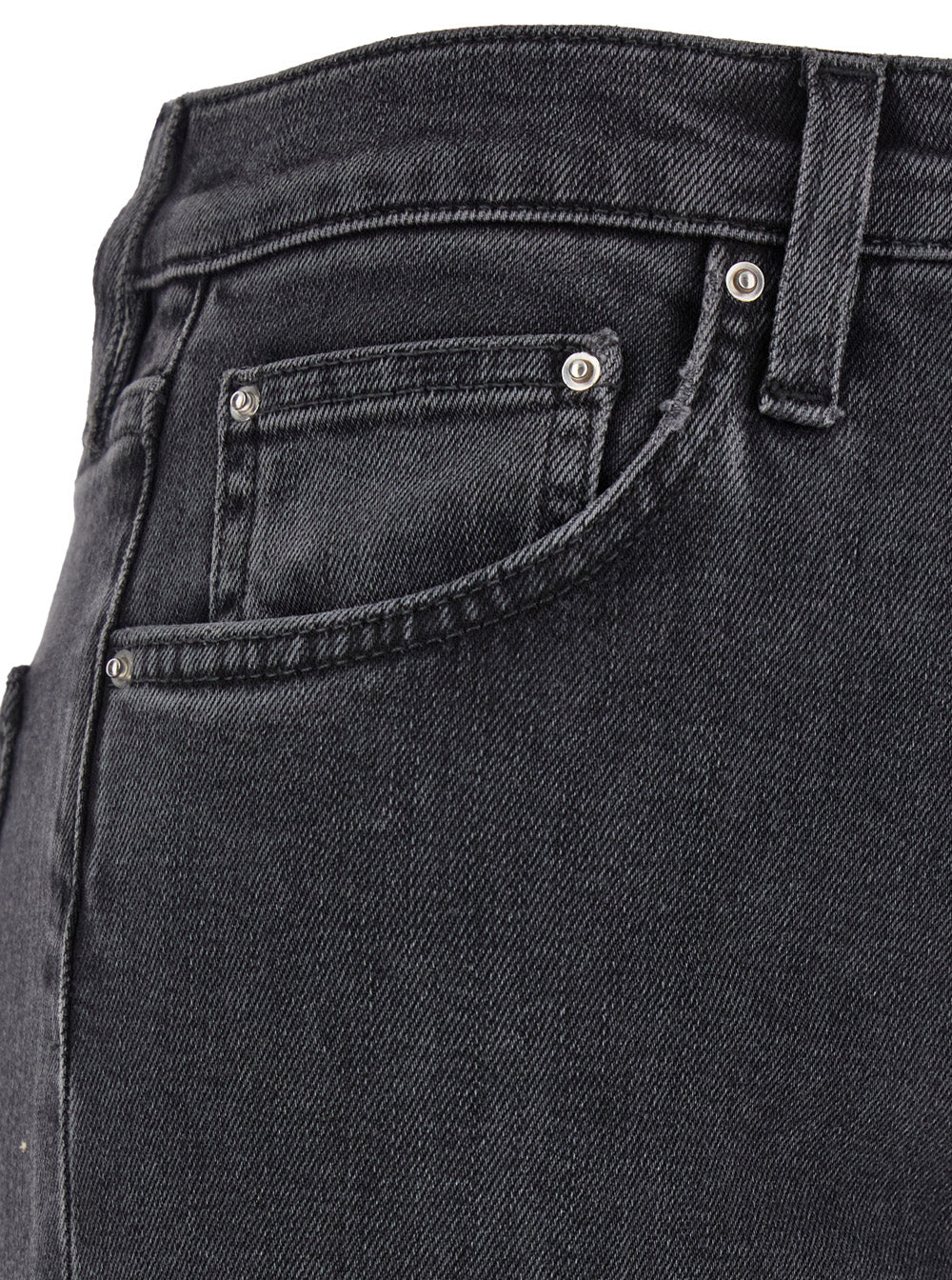 Toteme Organic Cotton High-Waisted Jeans — Gray, view 3