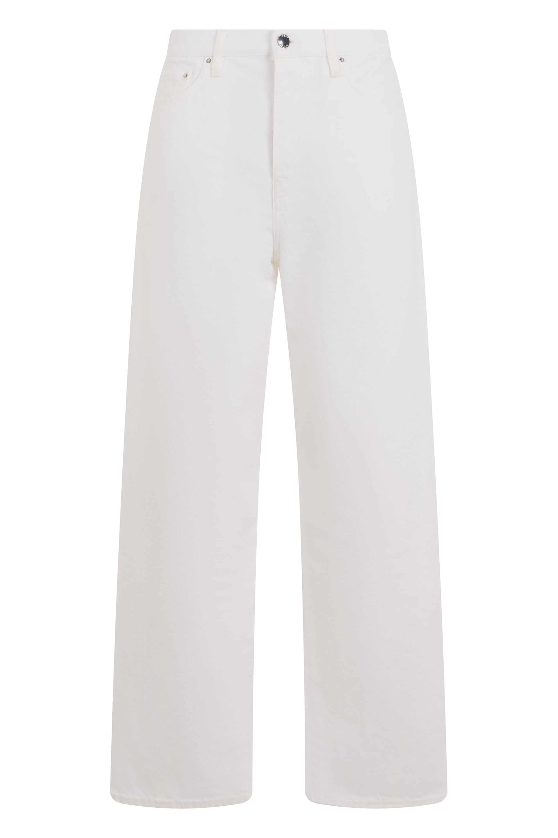Toteme Straight-Leg Cotton Denim Jeans — White by Toteme