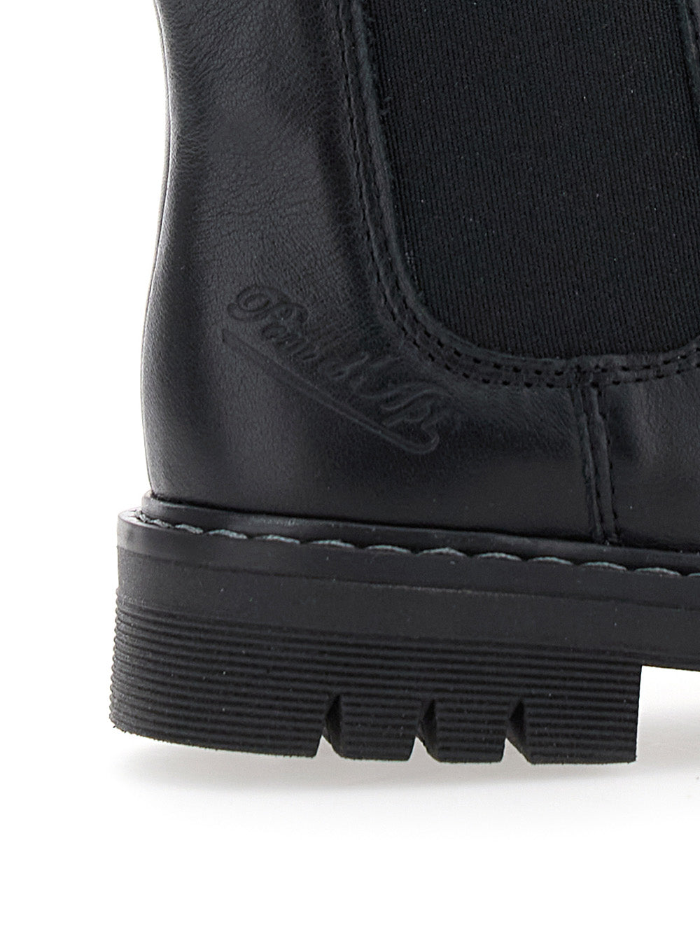 Pom D'Api Embossed Logo Chelsea Ankle Boot — Black, view 4