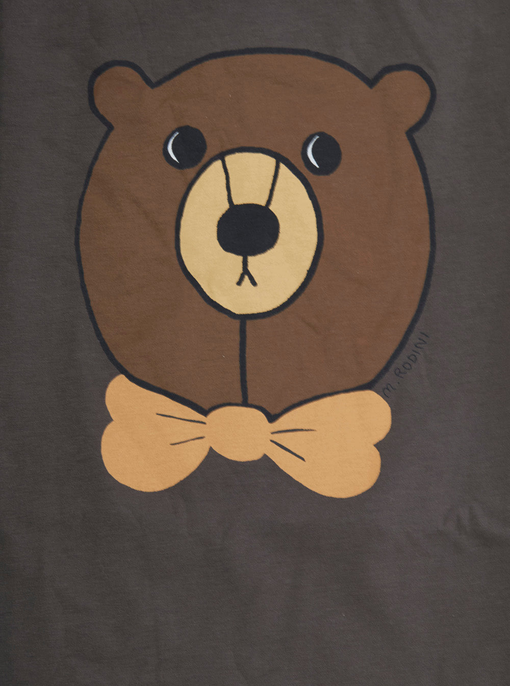 Mini Rodini Bear Print Crew Neck Sweater — Gray, view 3