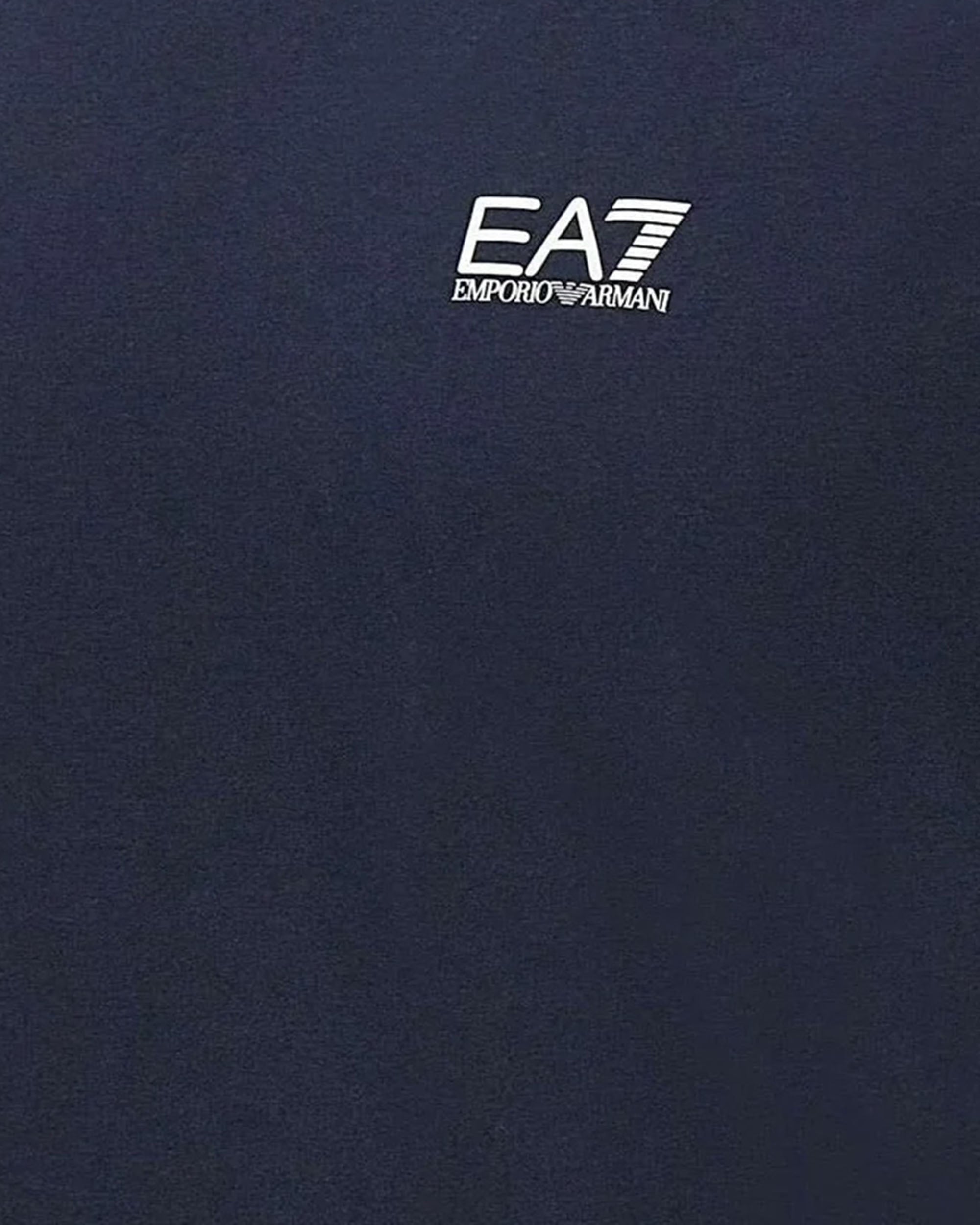 EA7 Logo-Embroidered Cotton T-Shirt — Navy, view 3
