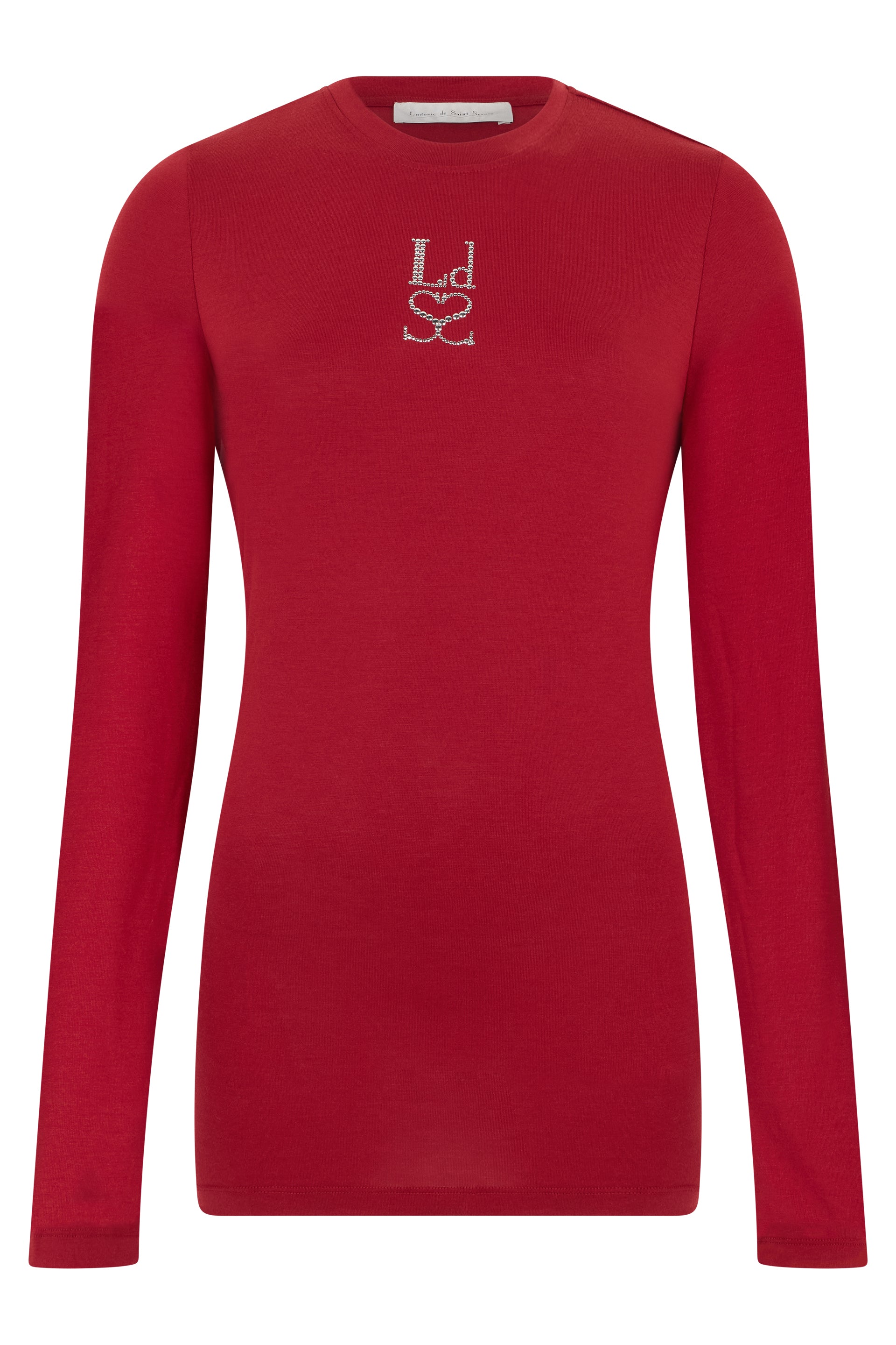Ludovic De Saint Sernin Logo-Embroidered Cotton Shirt — Red by Ludovic De Saint Sernin