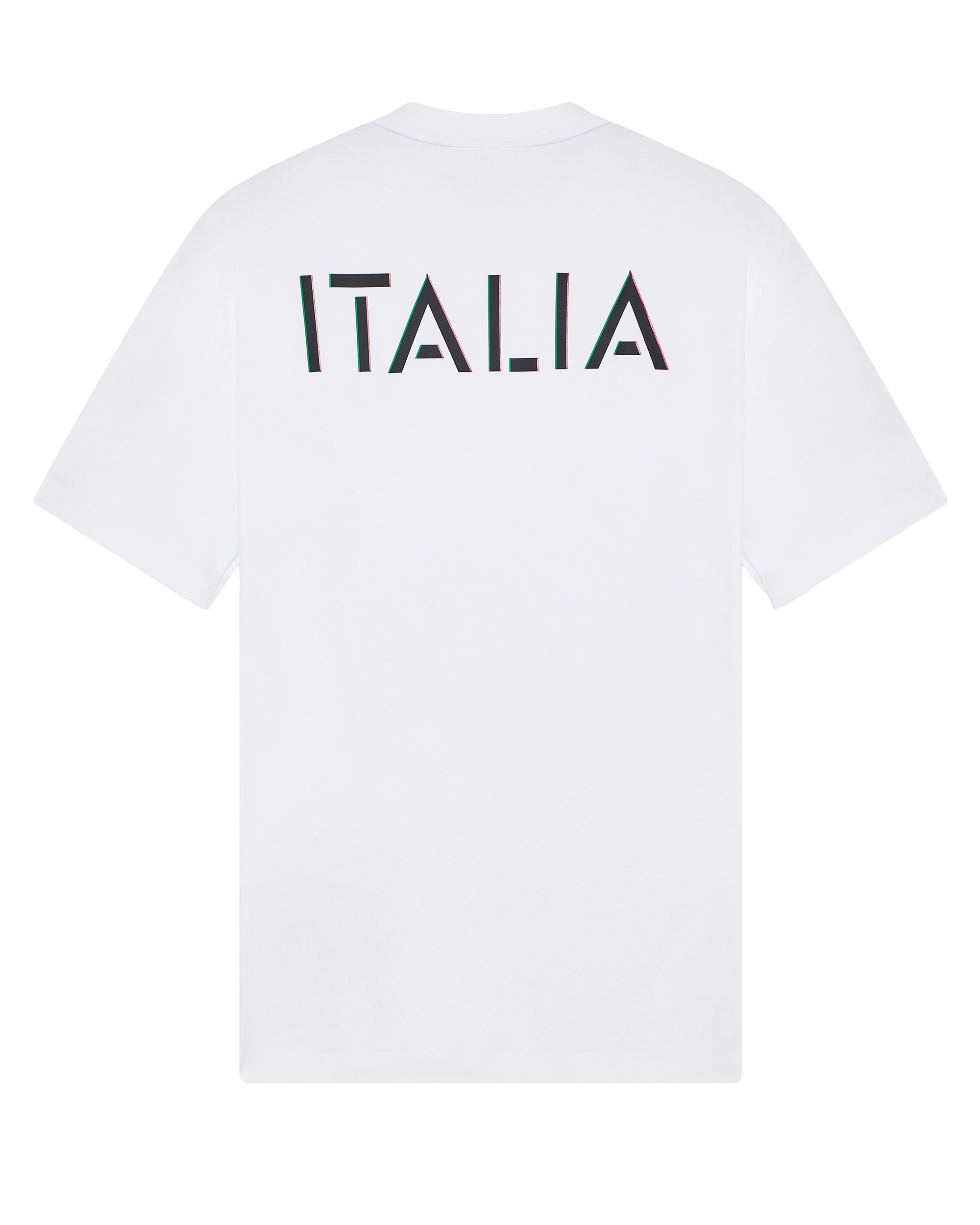 EA7 Logo-Embroidered Tricolour Tape T-Shirt — White, view 2