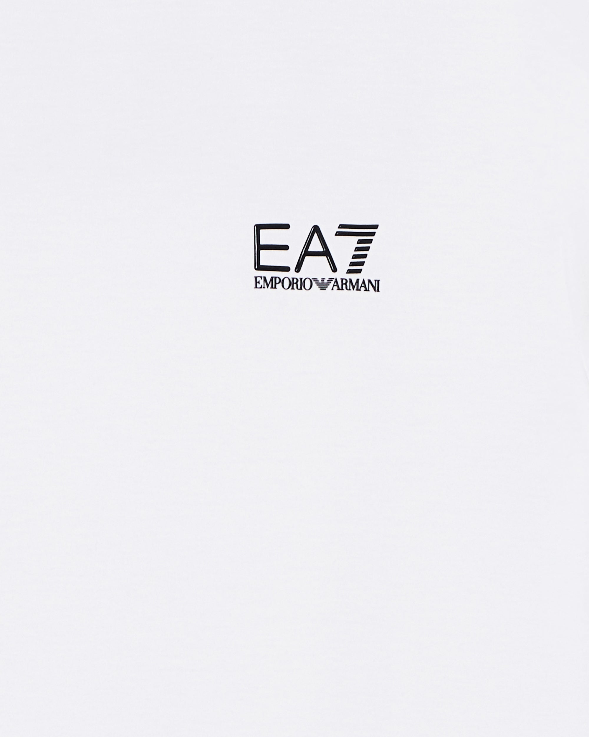 EA7 Logo-Embroidered Tricolour Tape T-Shirt — White, view 3
