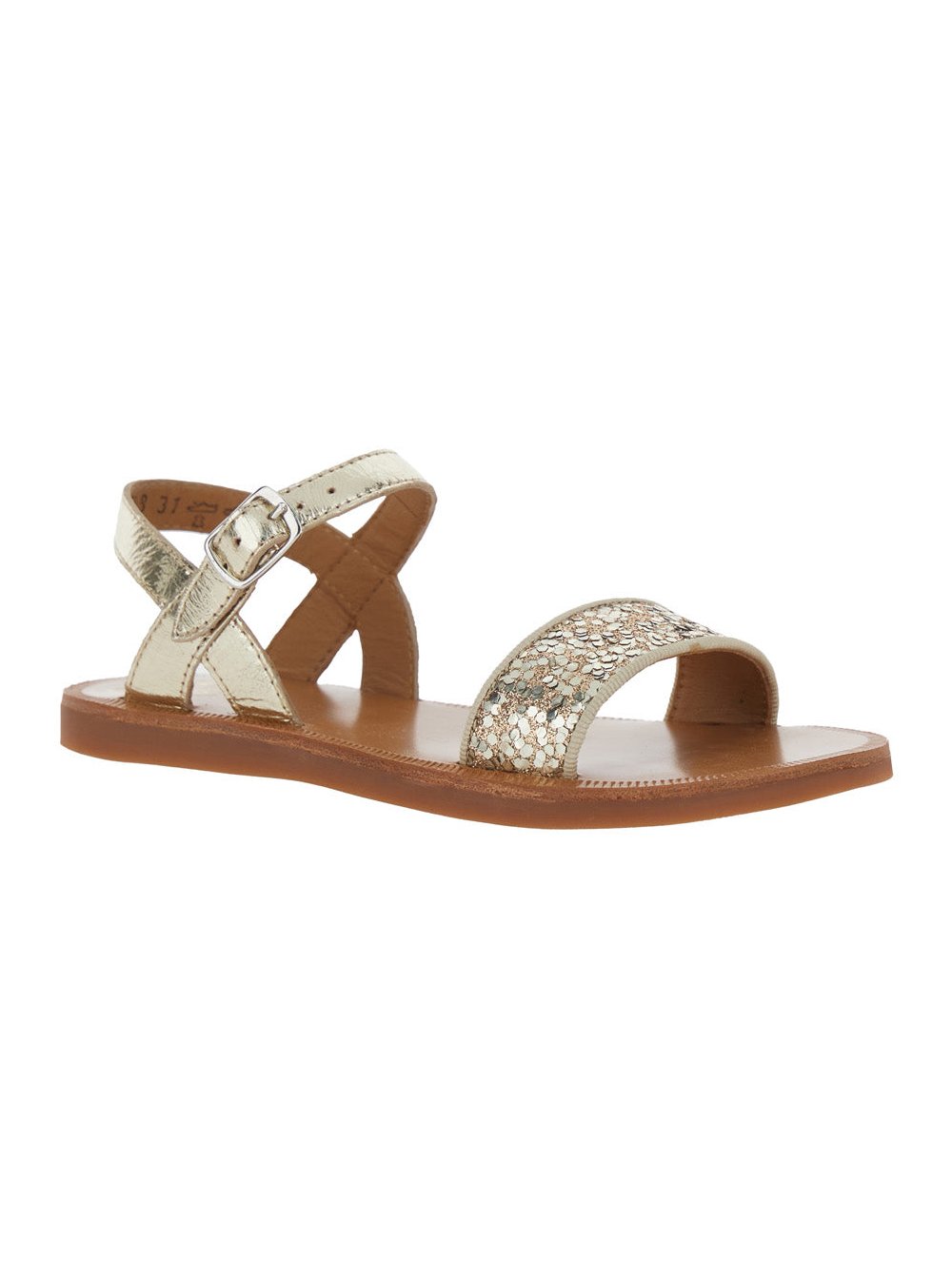 Pom D'Api Sandal — Gold, view 2
