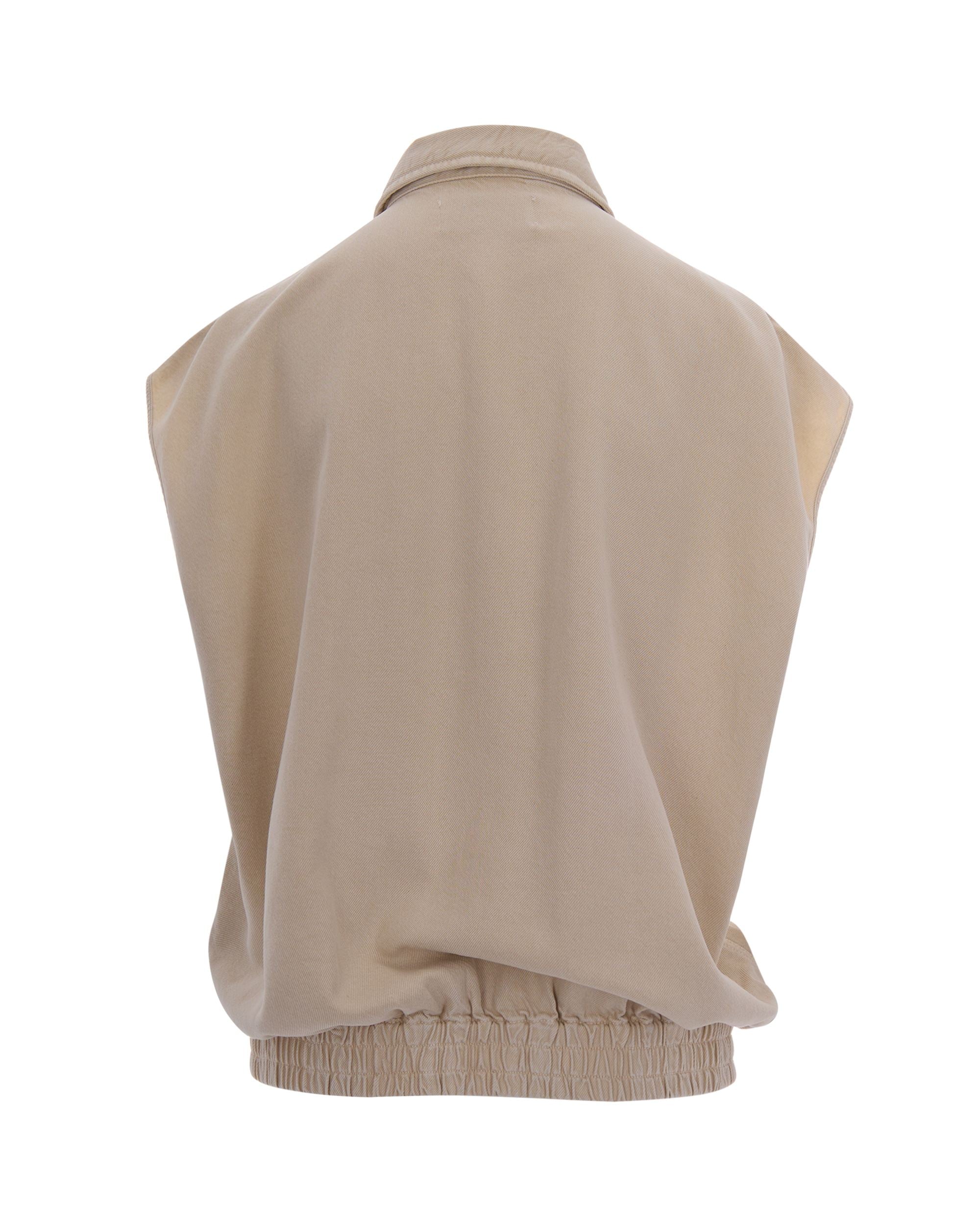 Icon Denim Ines Vest — Beige, view 2