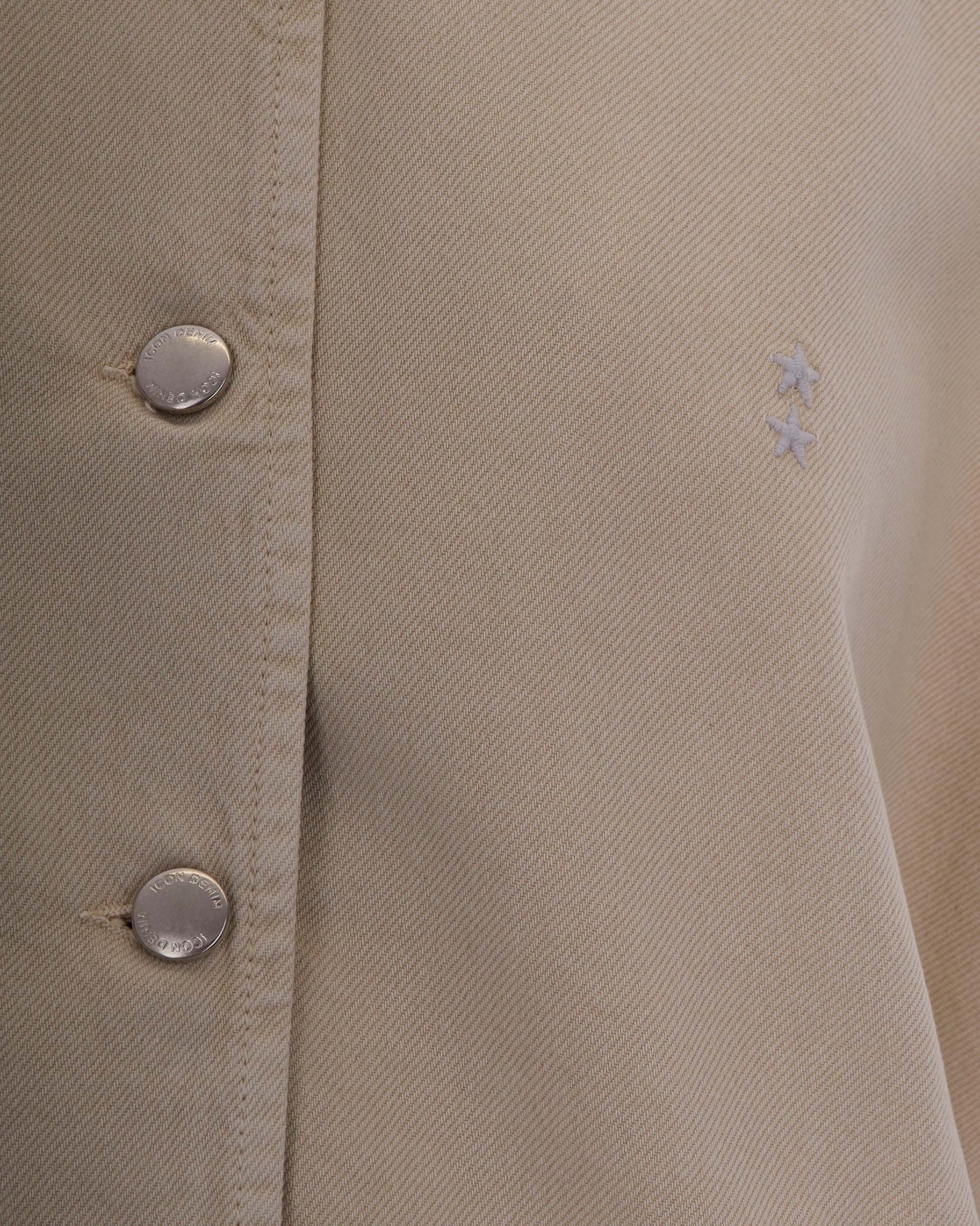 Icon Denim Ines Vest — Beige, view 3