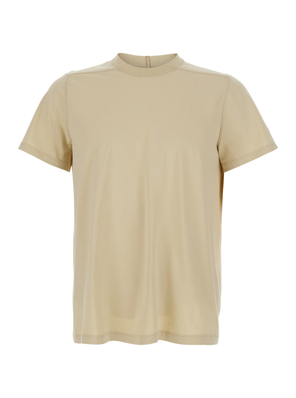 Rick Owens Crew Neck Cotton T-Shirt — Beige by Rick Owens