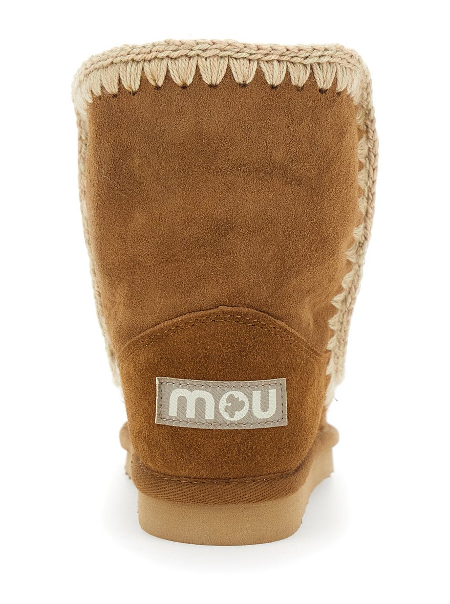 Mou Hand-Crocheted Sheepskin Boot — Beige, view 5