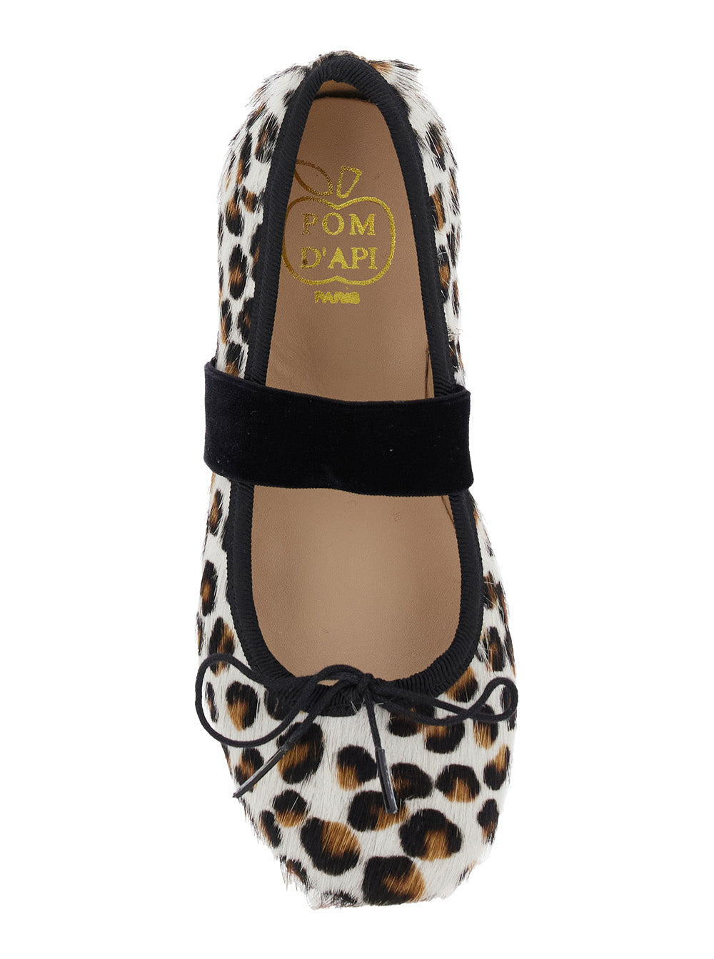 Pom D'Api Leopard-Print Rubber Ballet Flat — Multicolor, view 4