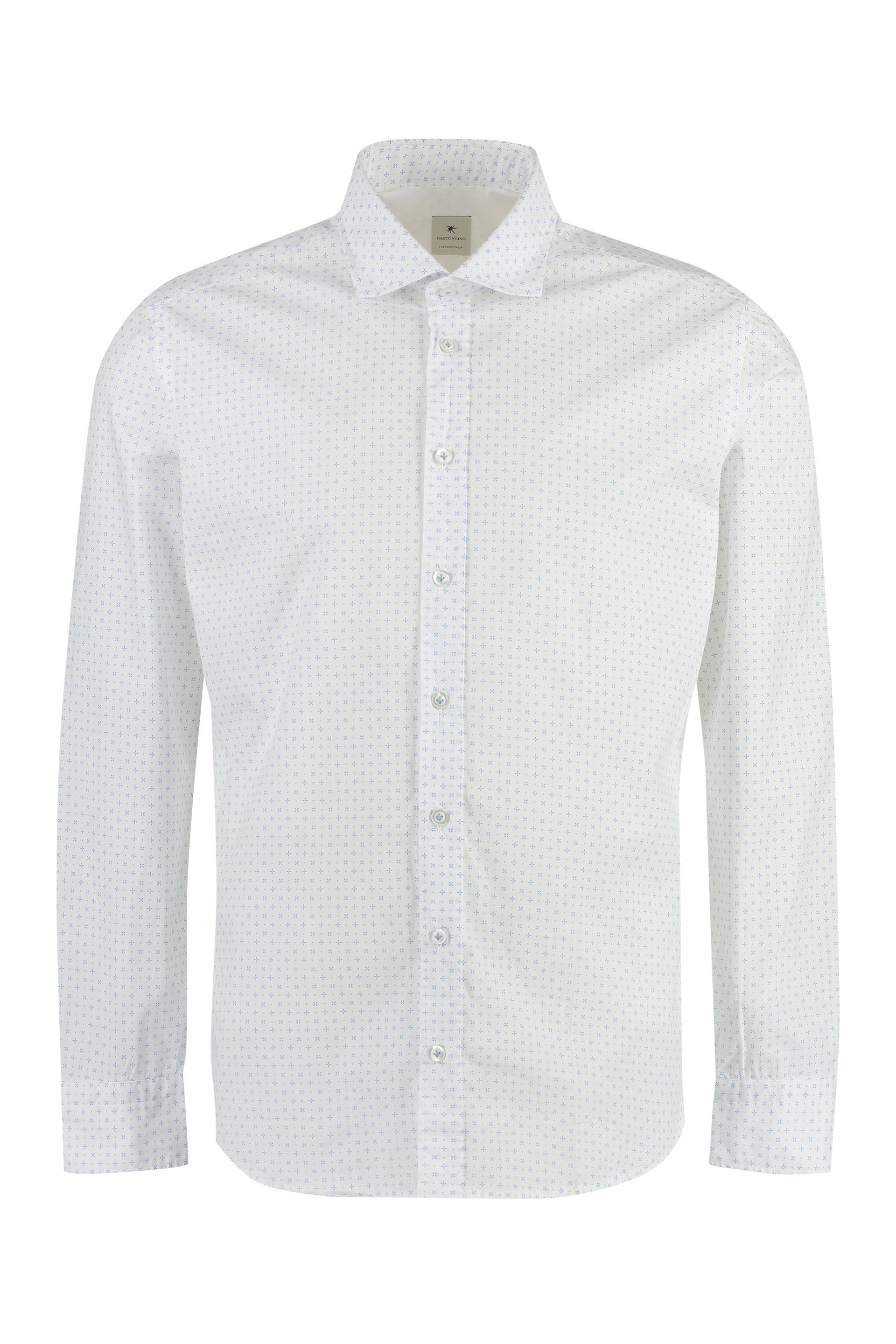 Bastoncino Dotted Cotton Shirt — White by Bastoncino