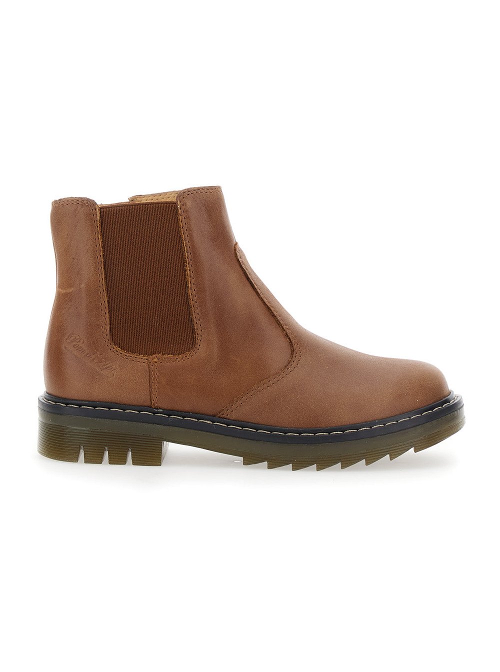 Pom D'Api Nubuck Leather Chelsea-Style Ankle Boot — Brown by Pom D'Api