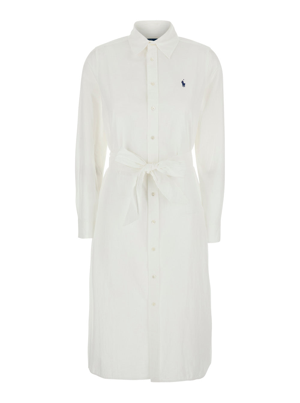 Polo Ralph Lauren Classic Collar Shirt Dress — White by Polo Ralph Lauren