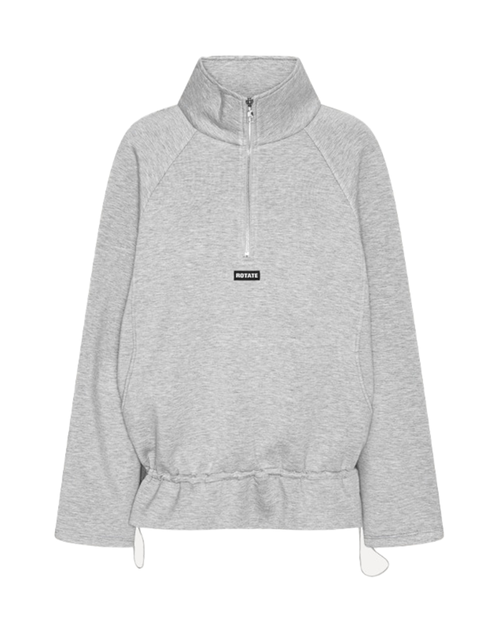 Rotate Birger Christensen Scuba Half-Zip Sweatshirt — Gray by Rotate Birger Christensen