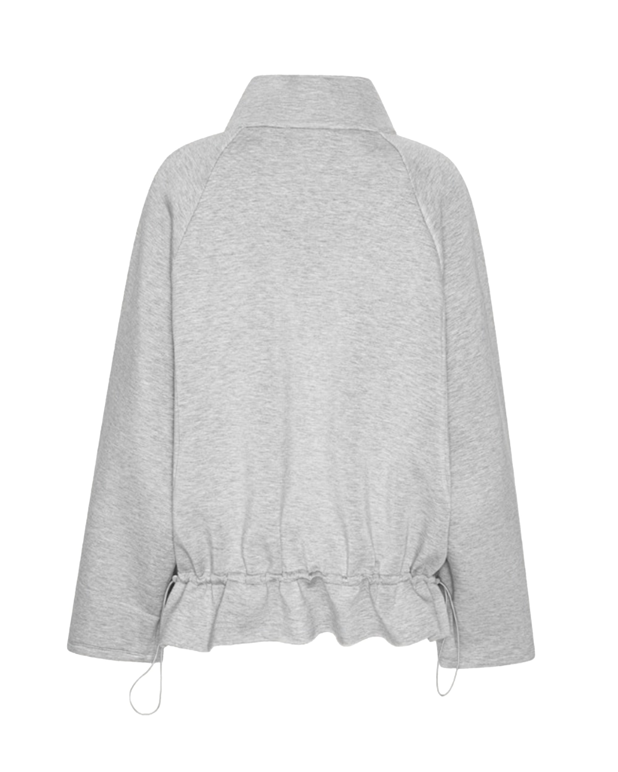 Rotate Birger Christensen Scuba Half-Zip Sweatshirt — Gray, view 2
