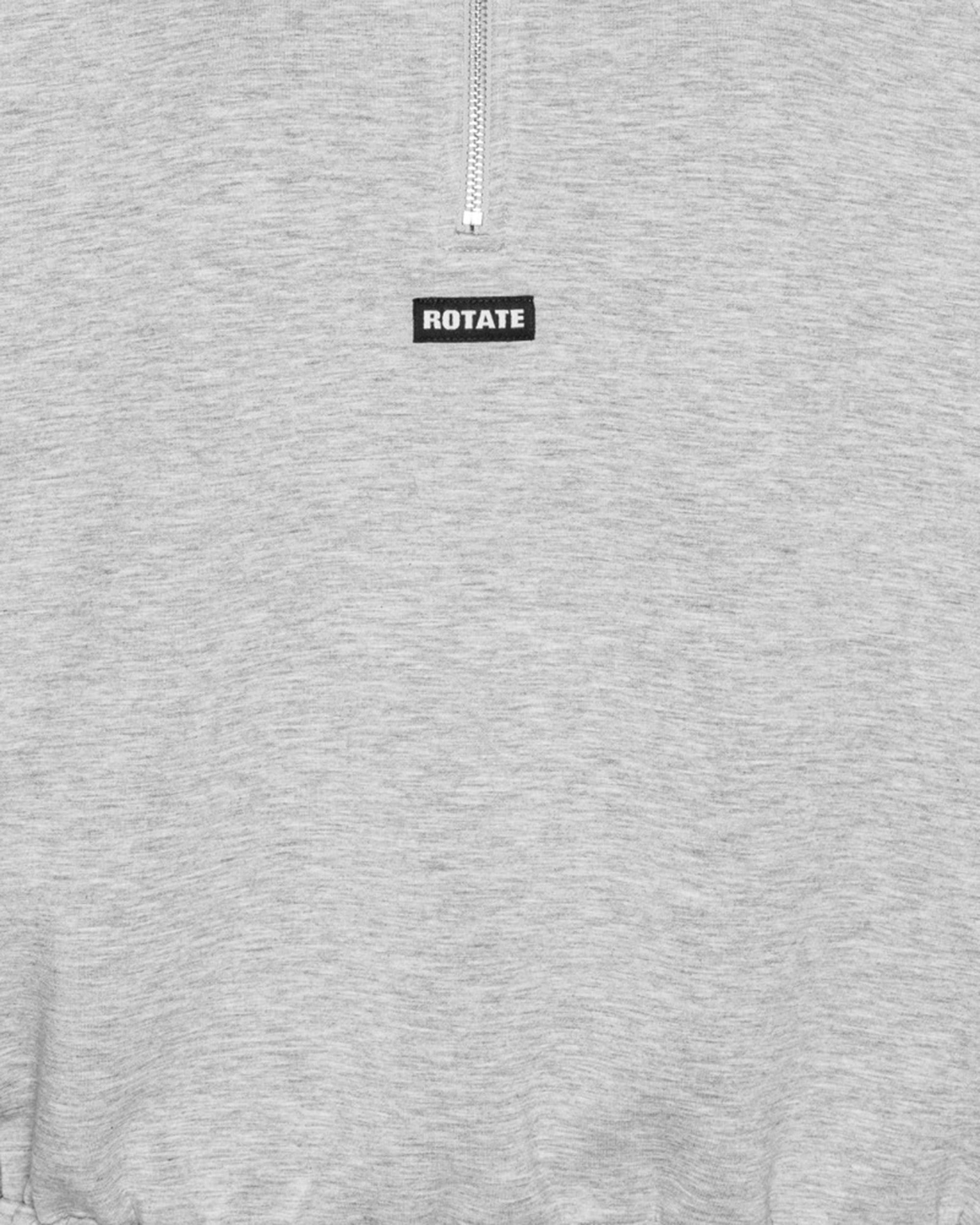 Rotate Birger Christensen Scuba Half-Zip Sweatshirt — Gray, view 3
