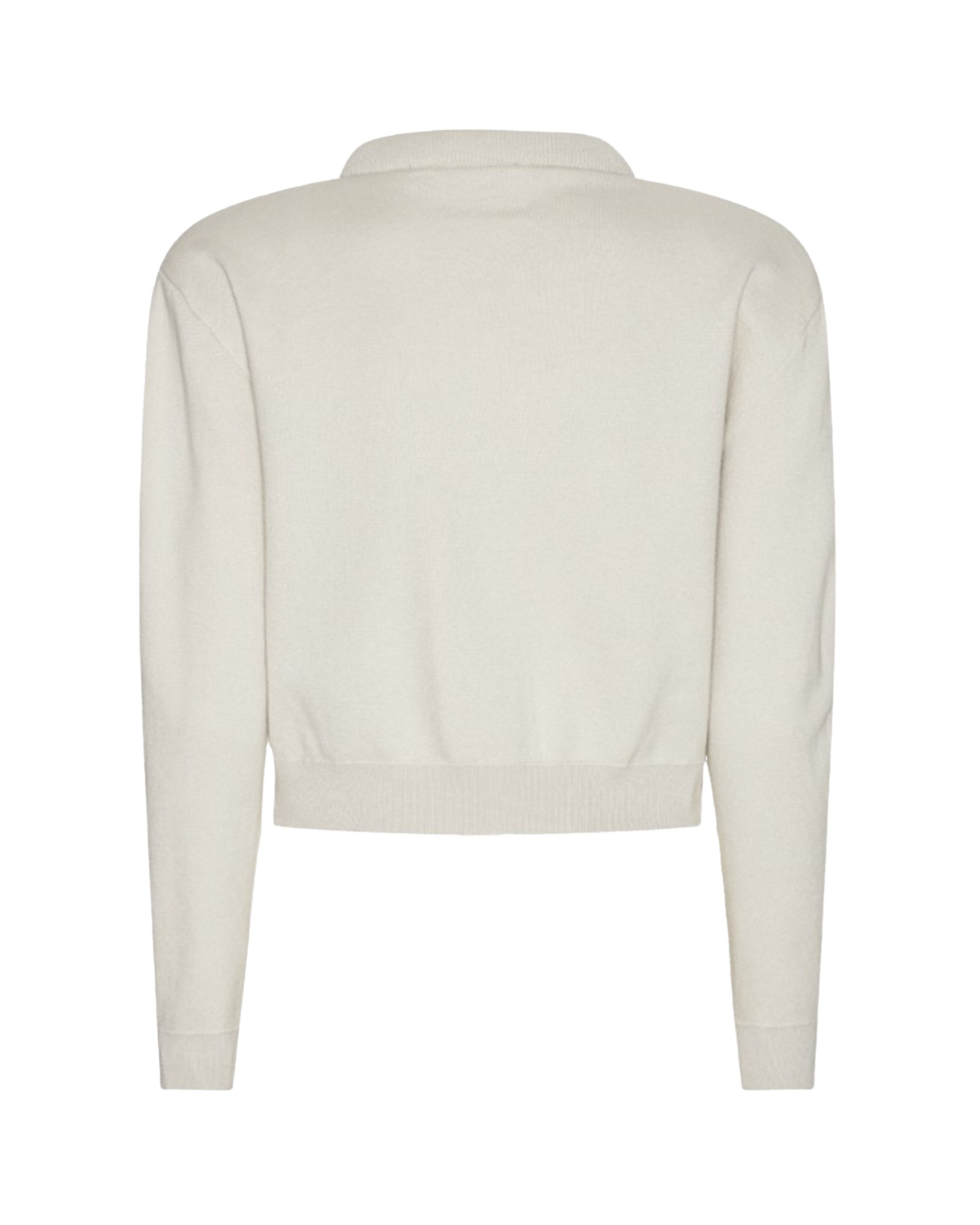 Rotate Birger Christensen Ribbed Knit Cotton-Cashmere Cardigan — Beige, view 2