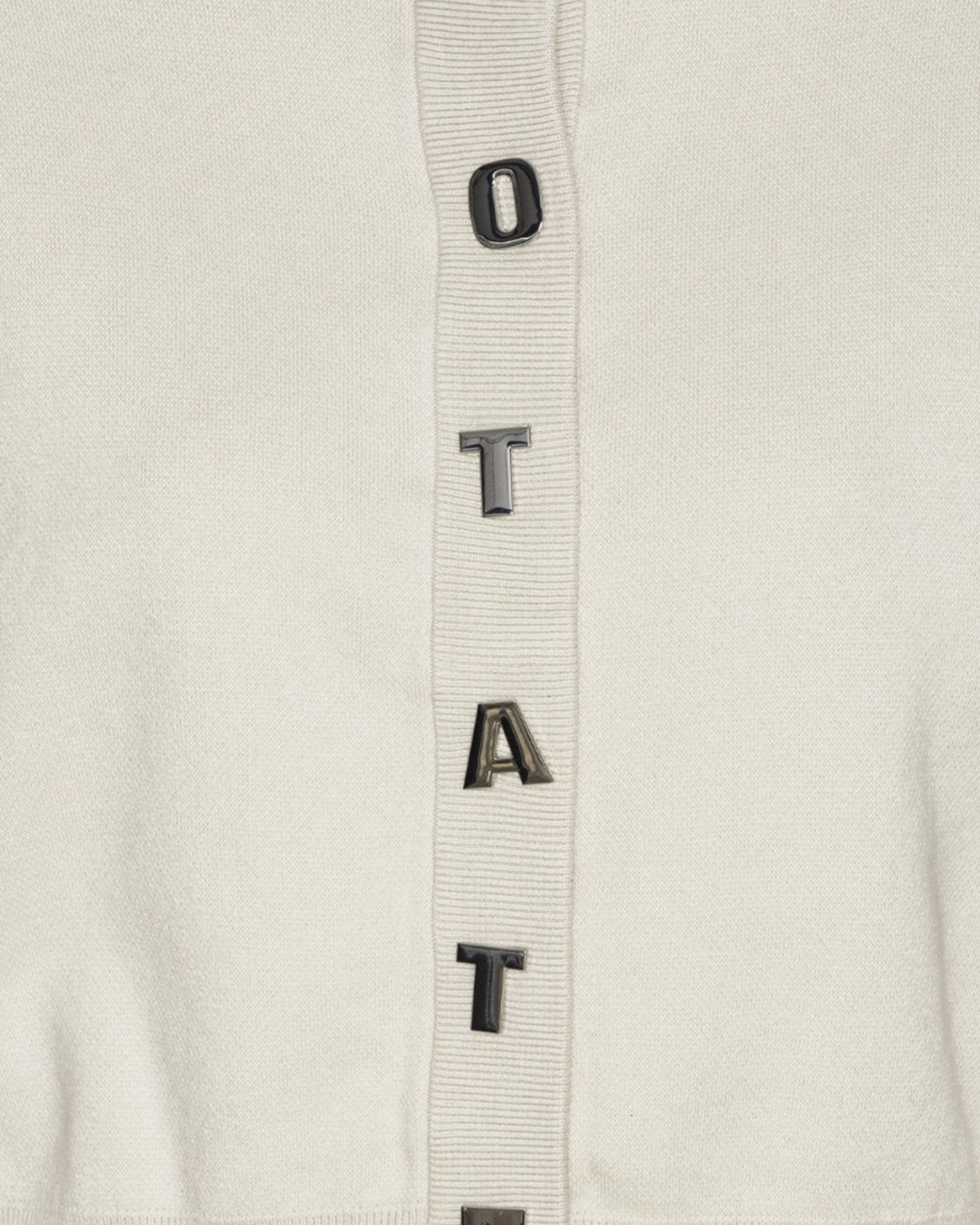 Rotate Birger Christensen Ribbed Knit Cotton-Cashmere Cardigan — Beige, view 3
