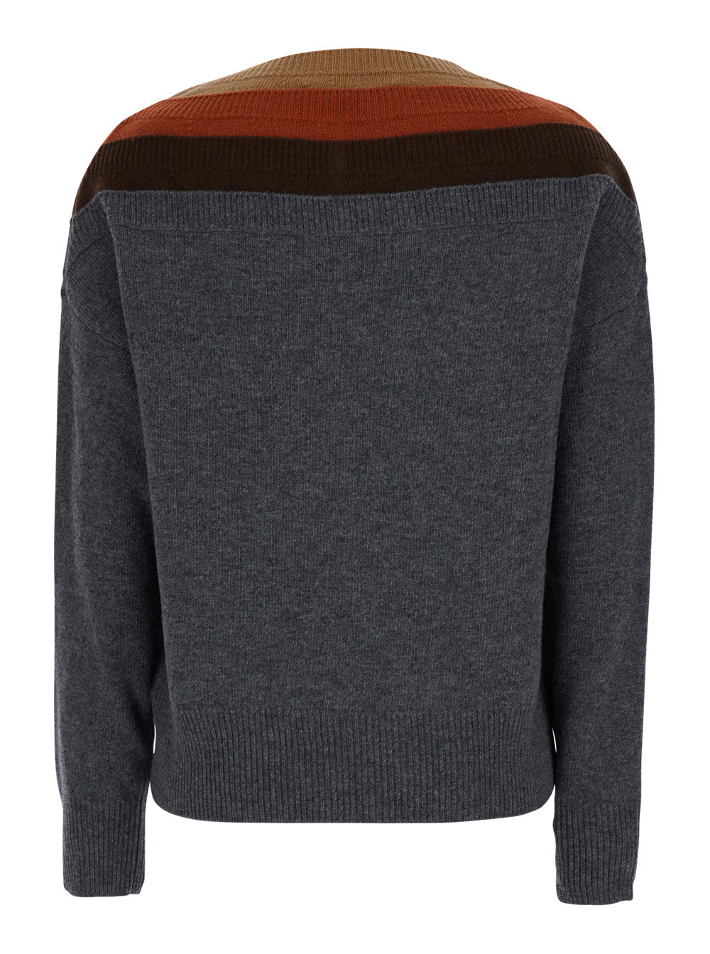 Jucca Colorblock Knit Sweater — Gray, view 2