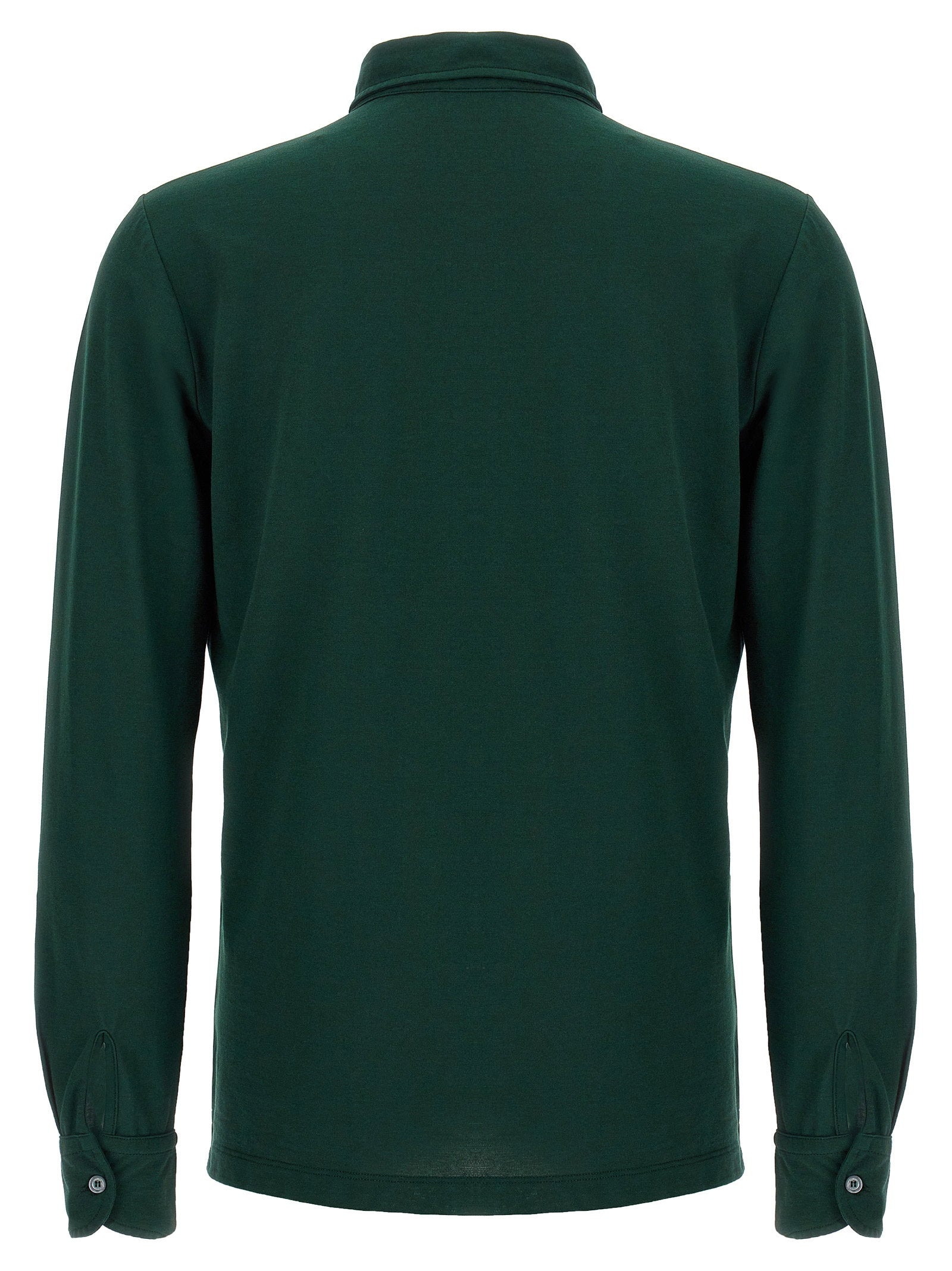 Zanone Ice Cotton Jersey Shirt — Green, view 2