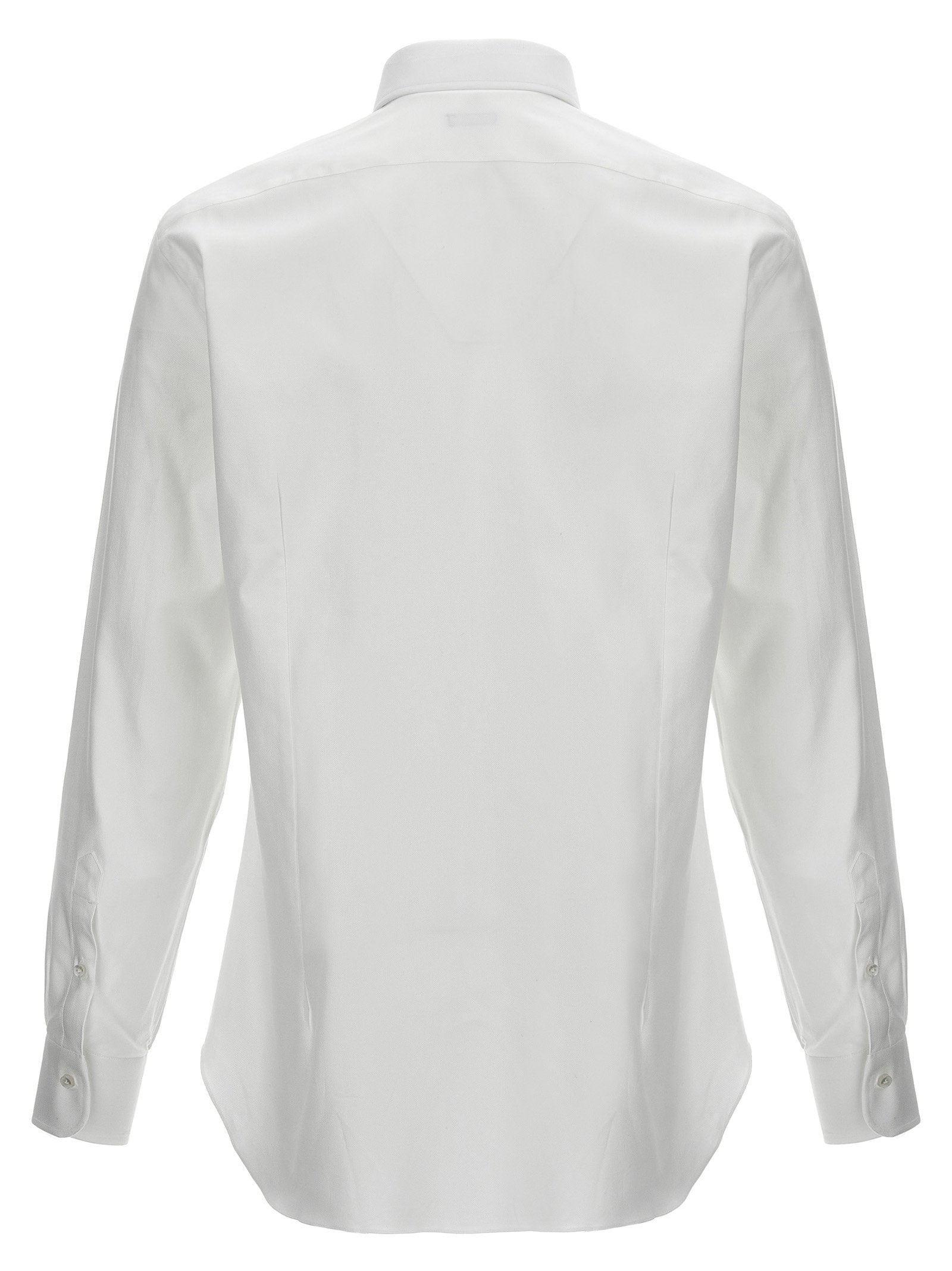 Barba Cotton Shirt — White, view 2