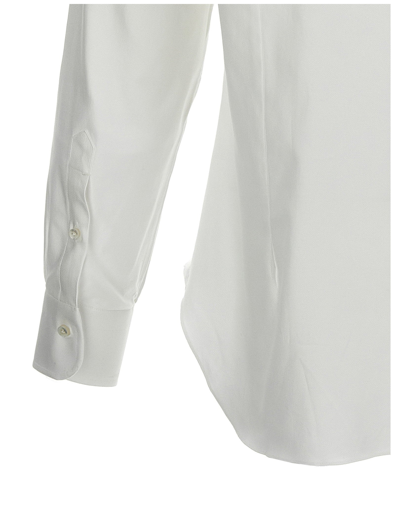 Barba Cotton Shirt — White, view 4