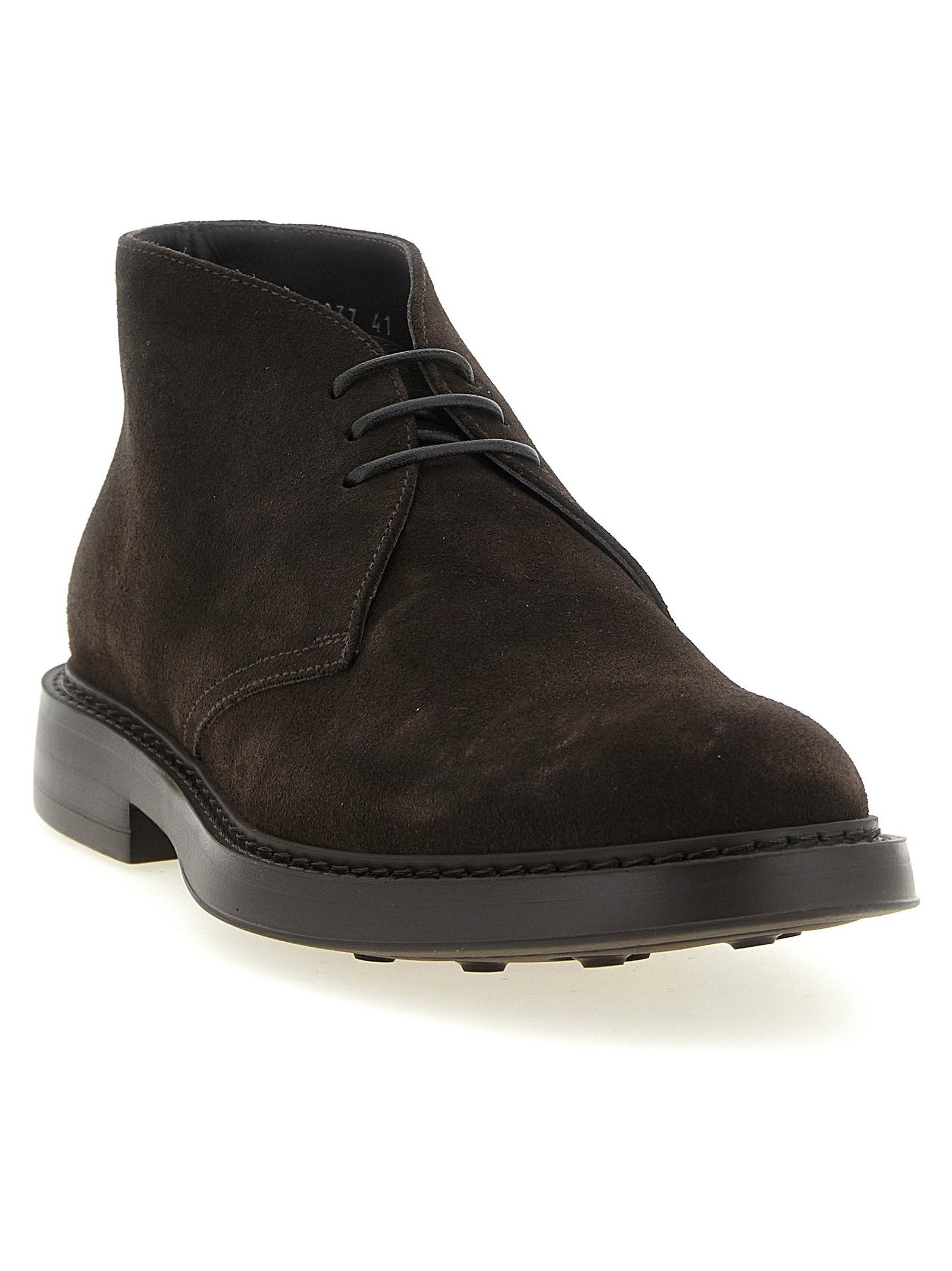 Doucal's Suede Chukka Boot — Black, view 2