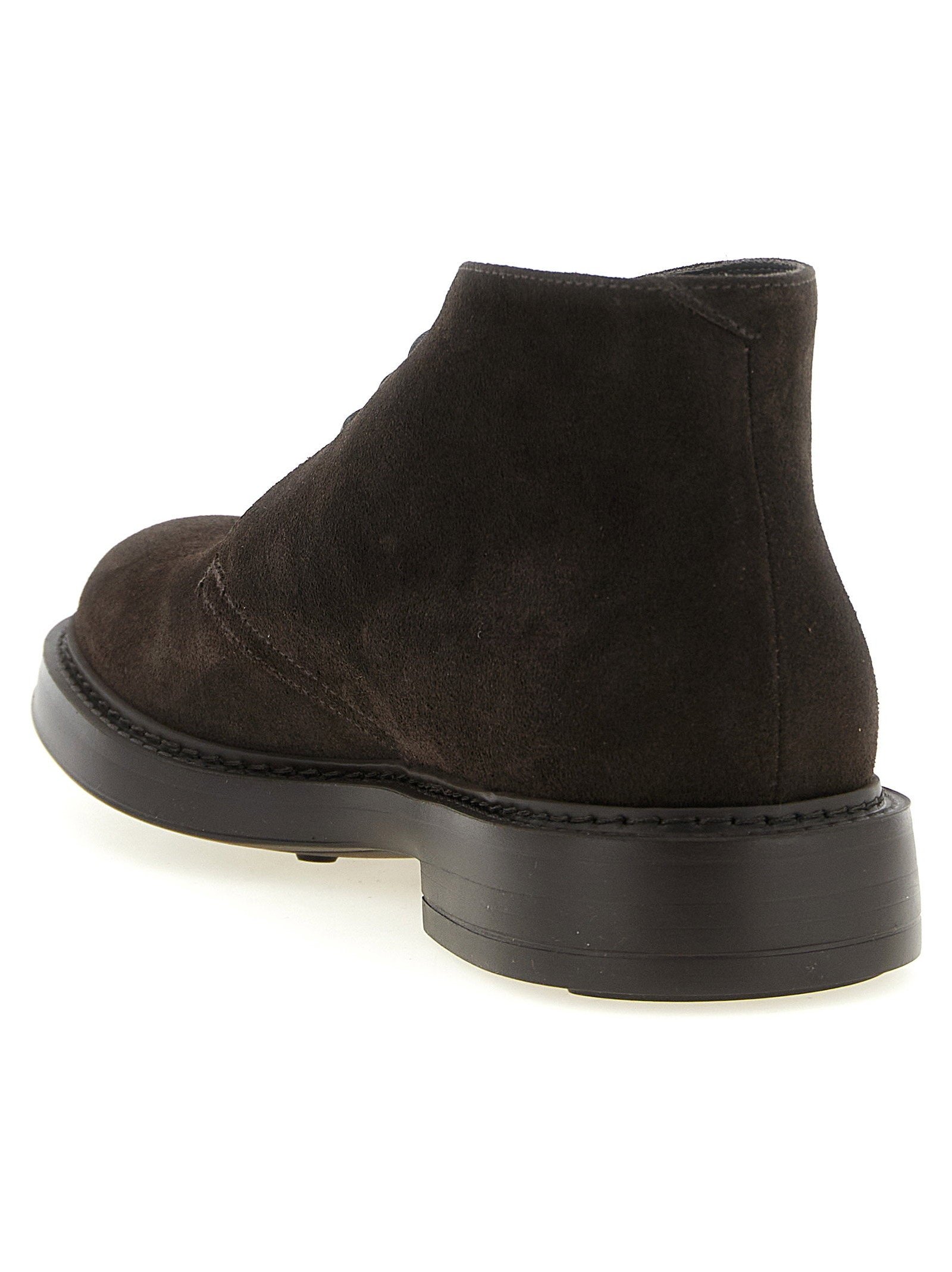 Doucal's Suede Chukka Boot — Black, view 3