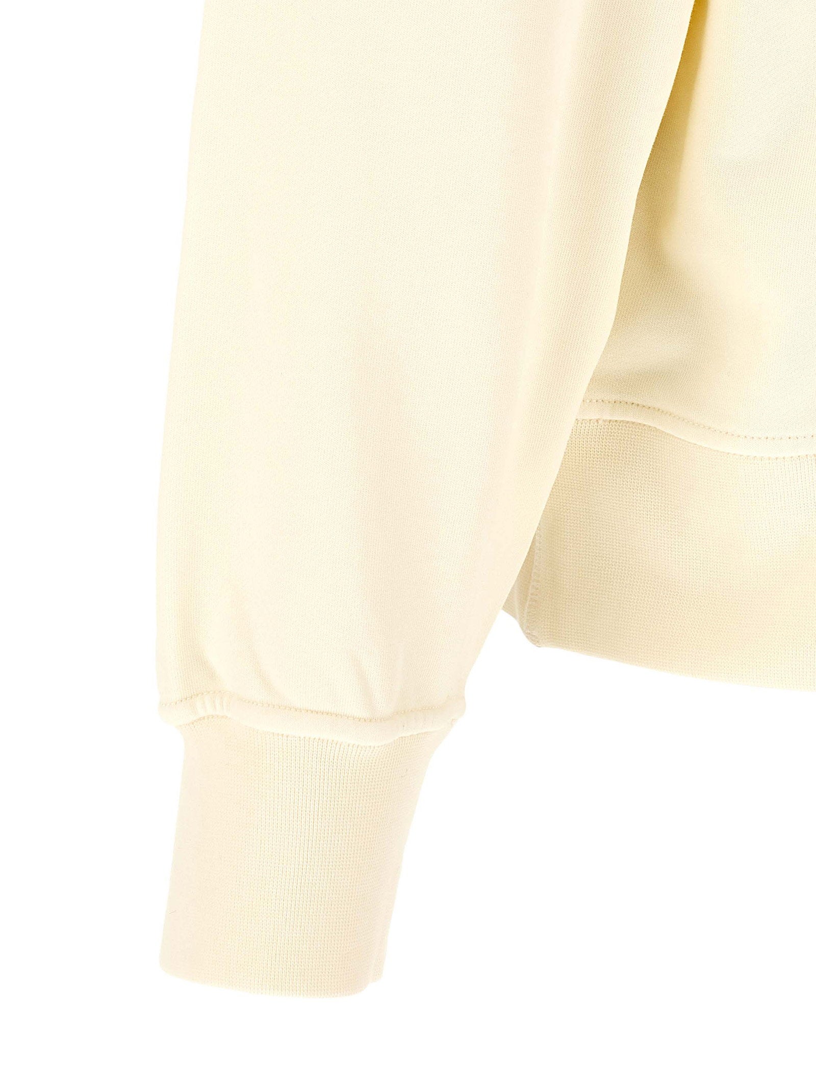Stone Island Garment-Dyed Cotton Sweatshirt — Cream, view 4