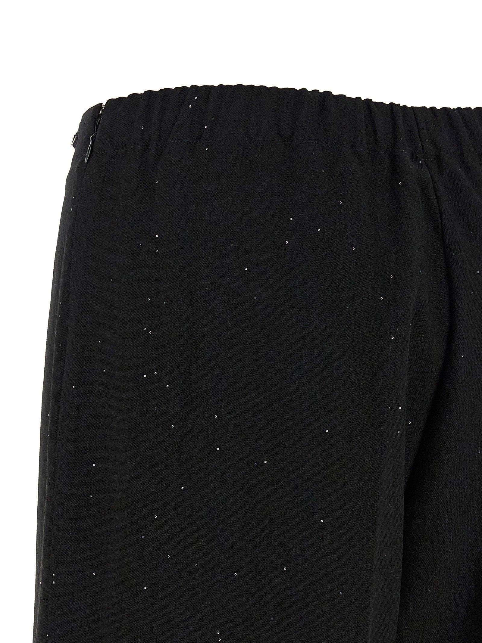 Herno Micro Sequin Trousers — Black, view 4