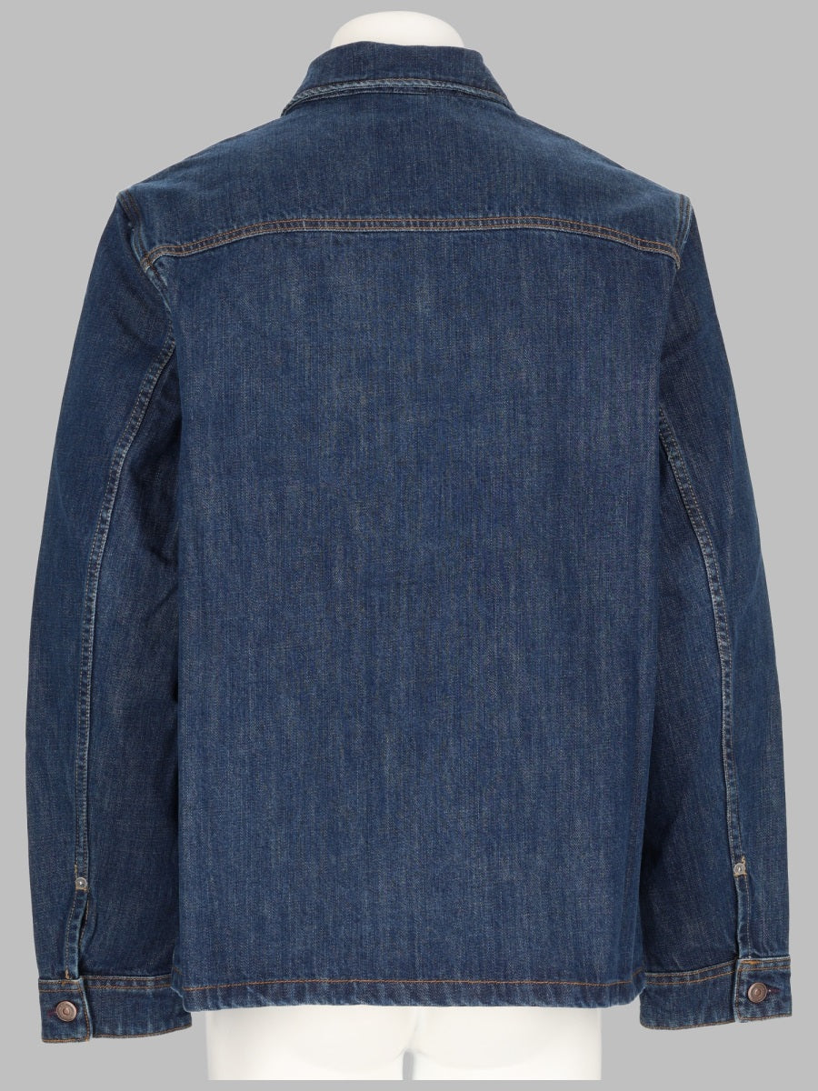 Ps Paul Smith Organic Cotton Denim Chore Jacket — Blue, view 2