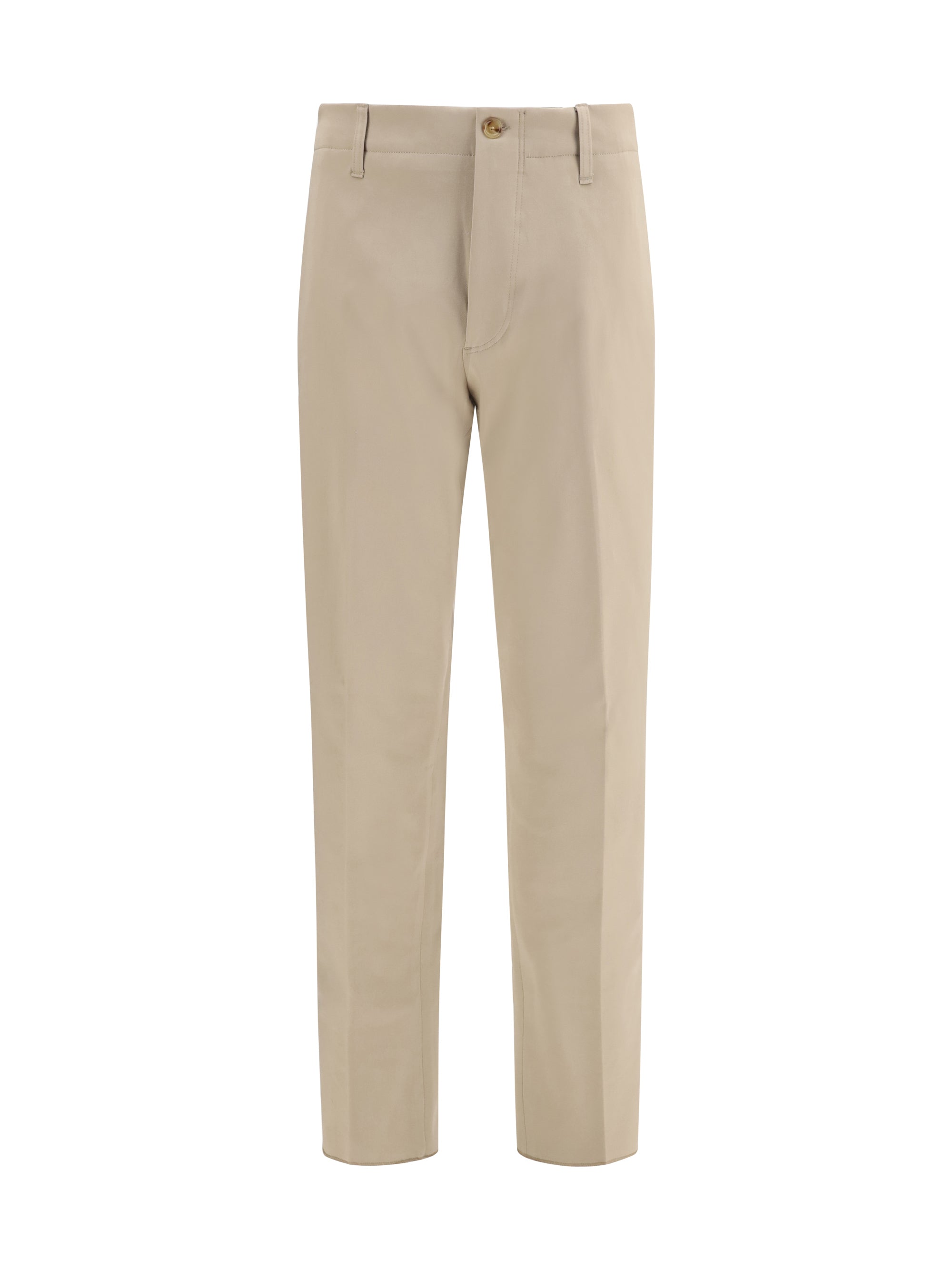 Lardini Cotton Trousers — Beige by Lardini