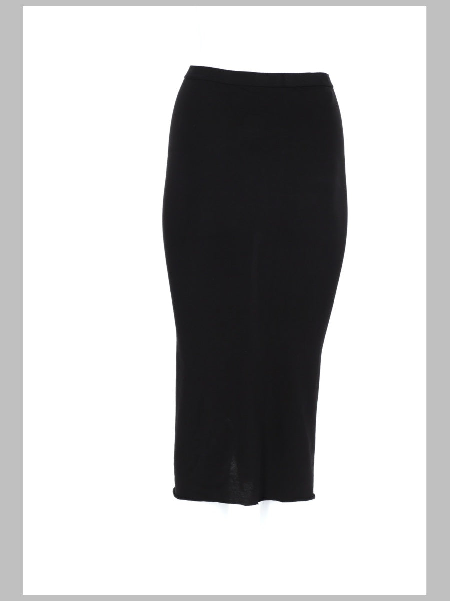 Rick Owens Drkshdw Cotton Midi Skirt — Black, view 2