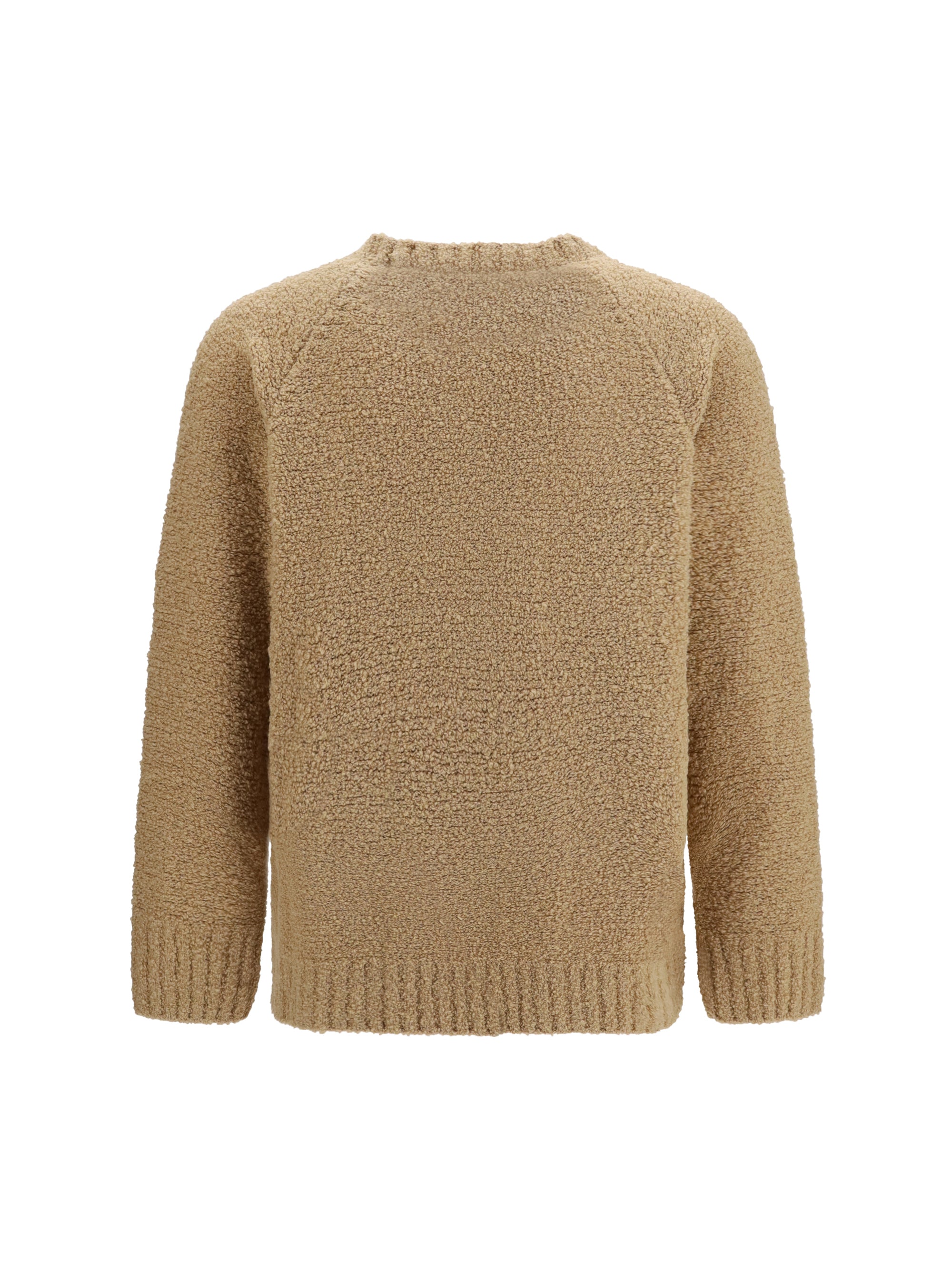 Laneus Wool-Blend Crewneck Sweater — Beige by Laneus