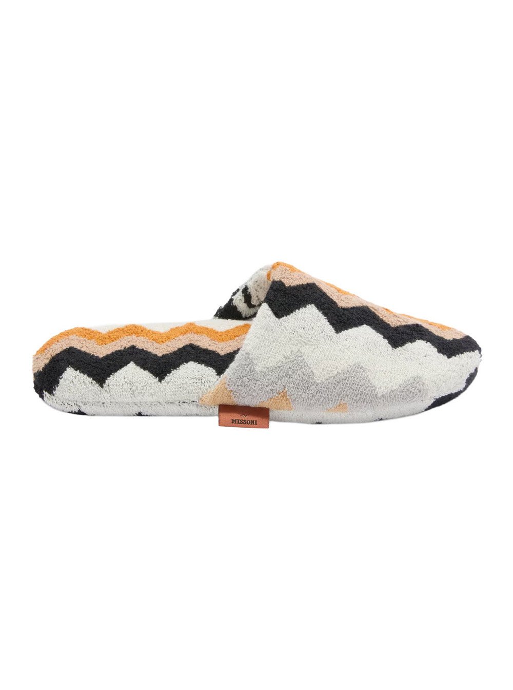 Missoni Home Chevron-Striped Knit Slippers — Multicolor by Missoni Home