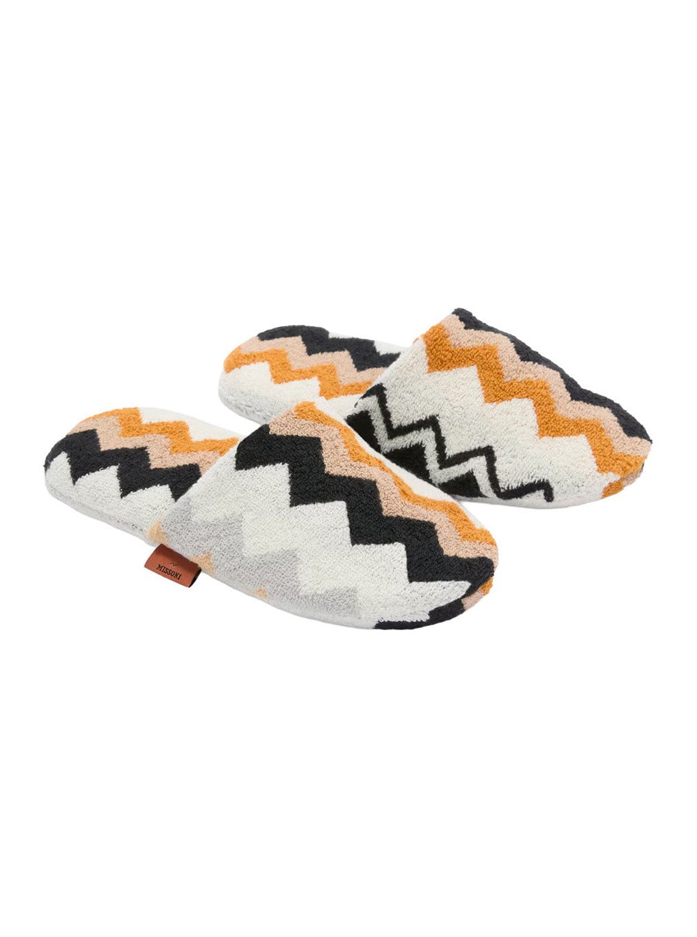 Missoni Home Chevron-Striped Knit Slippers — Multicolor, view 2
