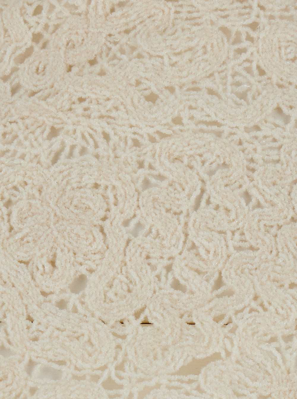 Semicouture Lace Turtleneck Sweater — Beige, view 3