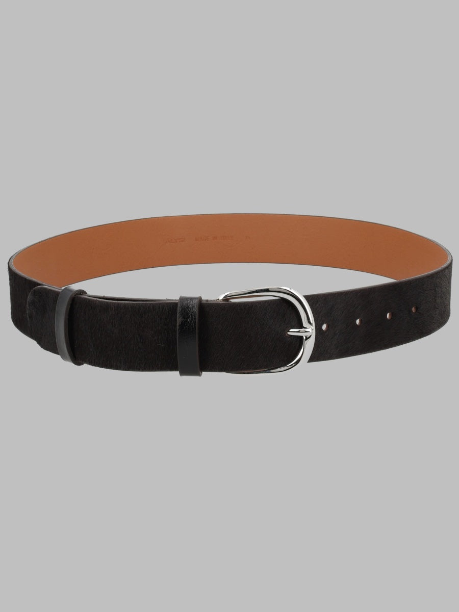 Alysi Calf Hair Belt — Brown by Alysi
