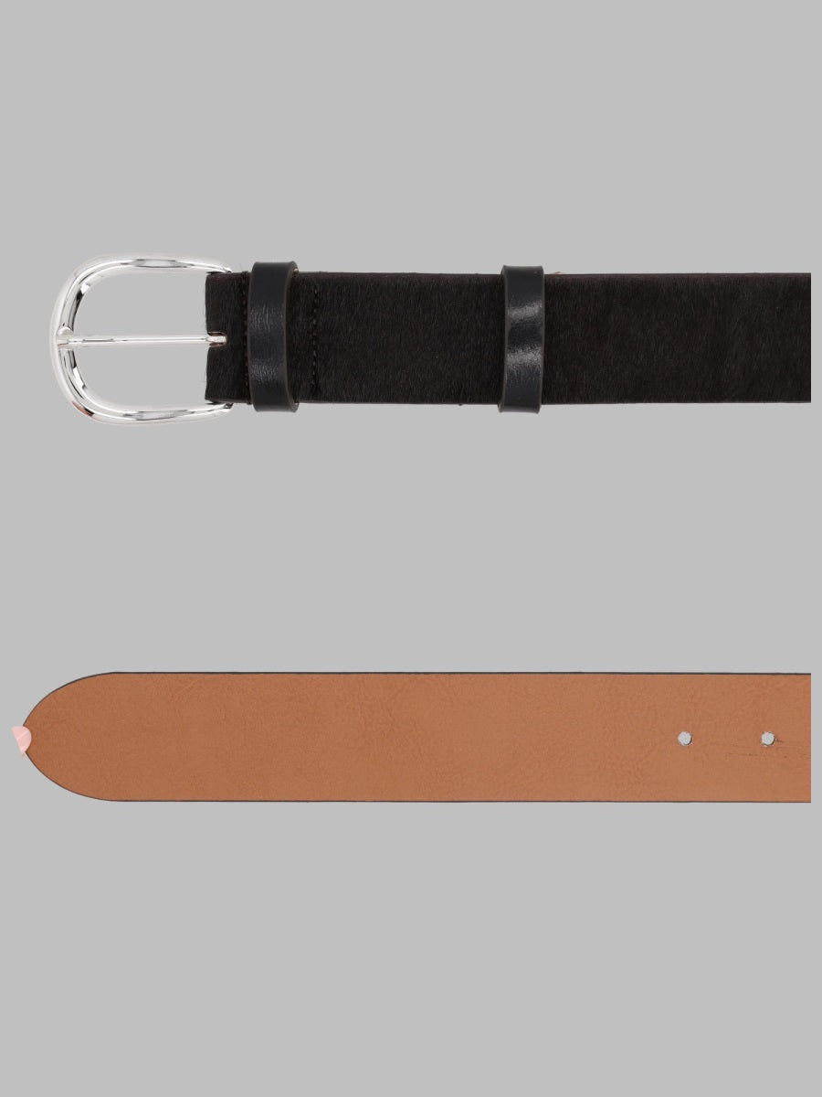 Alysi Calf Hair Belt — Brown, view 2