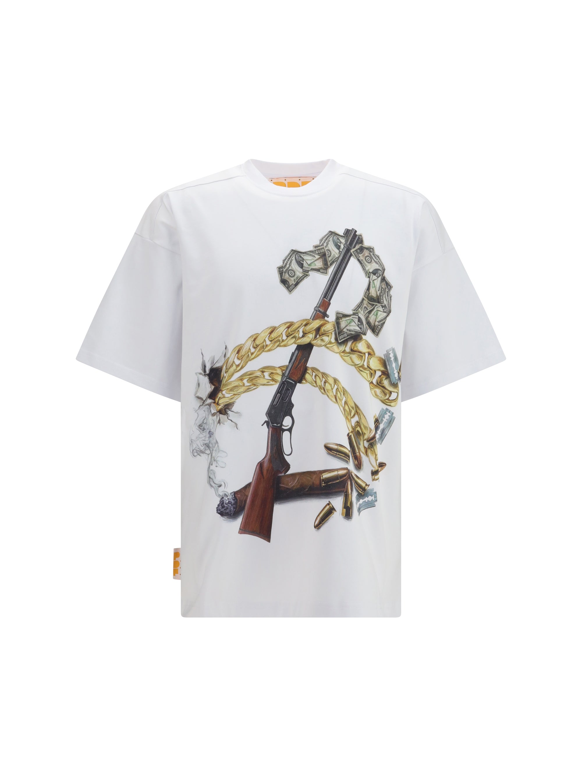 Pdf Channel 3D Graphic Print T-Shirt — White, view 2