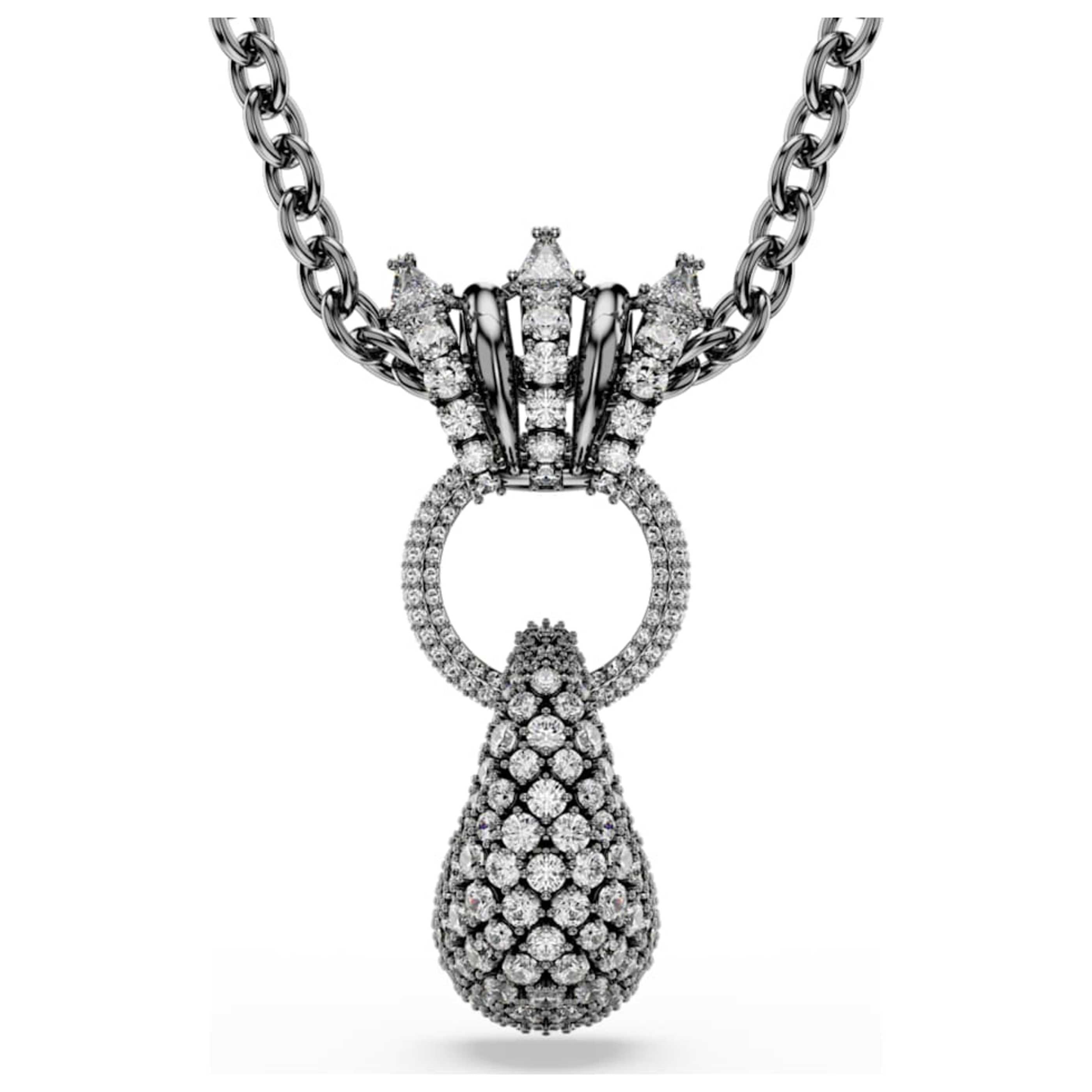 Swarovski Crystal Drop Pendant Necklace — Silver by Swarovski