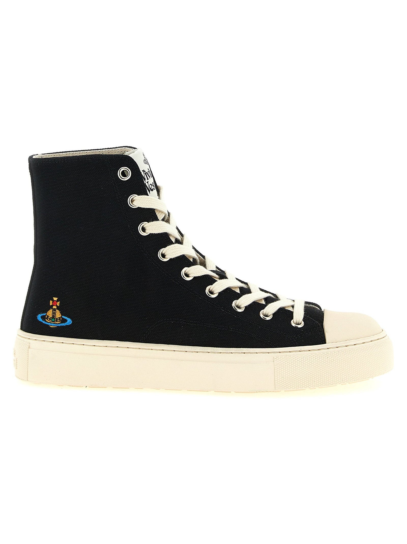Vivienne Westwood Plimsoll High-Top Sneaker — Black by Vivienne Westwood