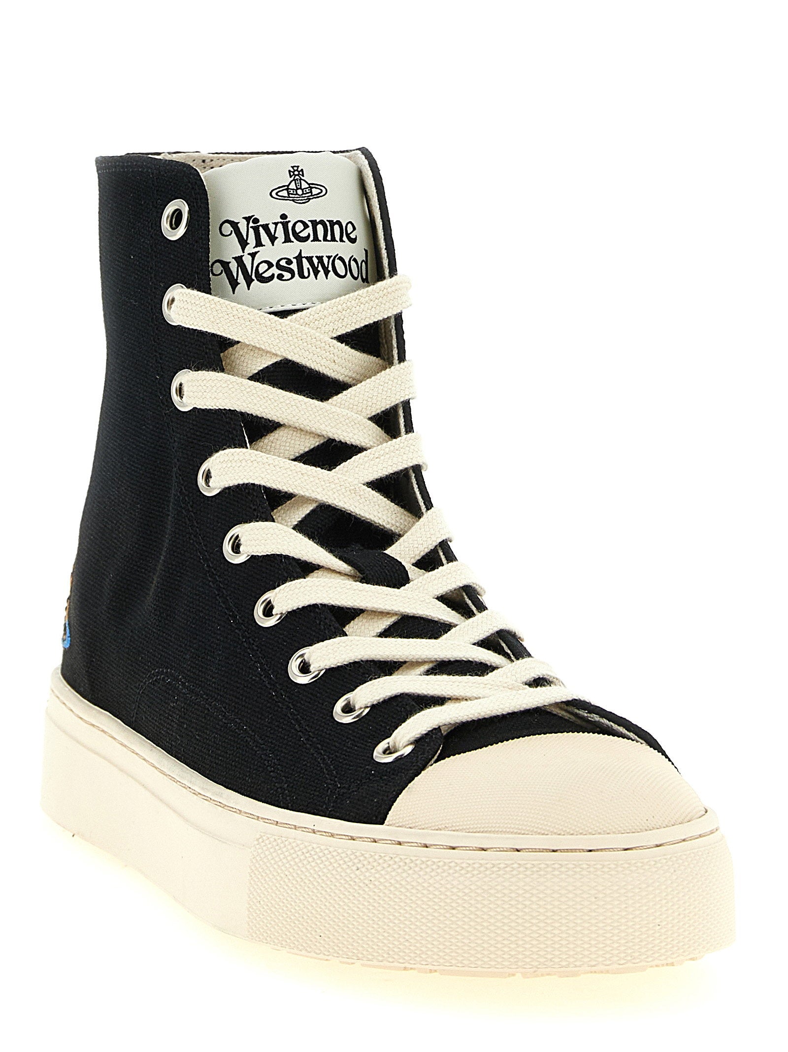 Vivienne Westwood Plimsoll High-Top Sneaker — Black, view 2