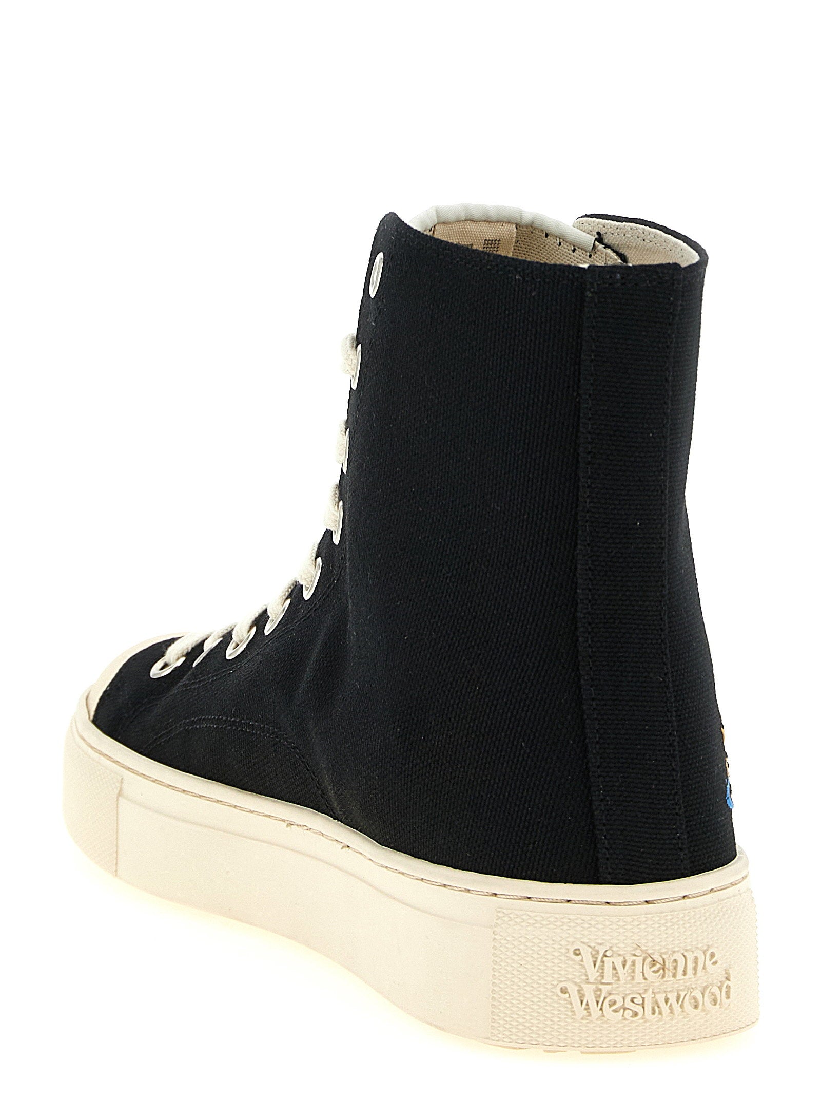 Vivienne Westwood Plimsoll High-Top Sneaker — Black, view 3
