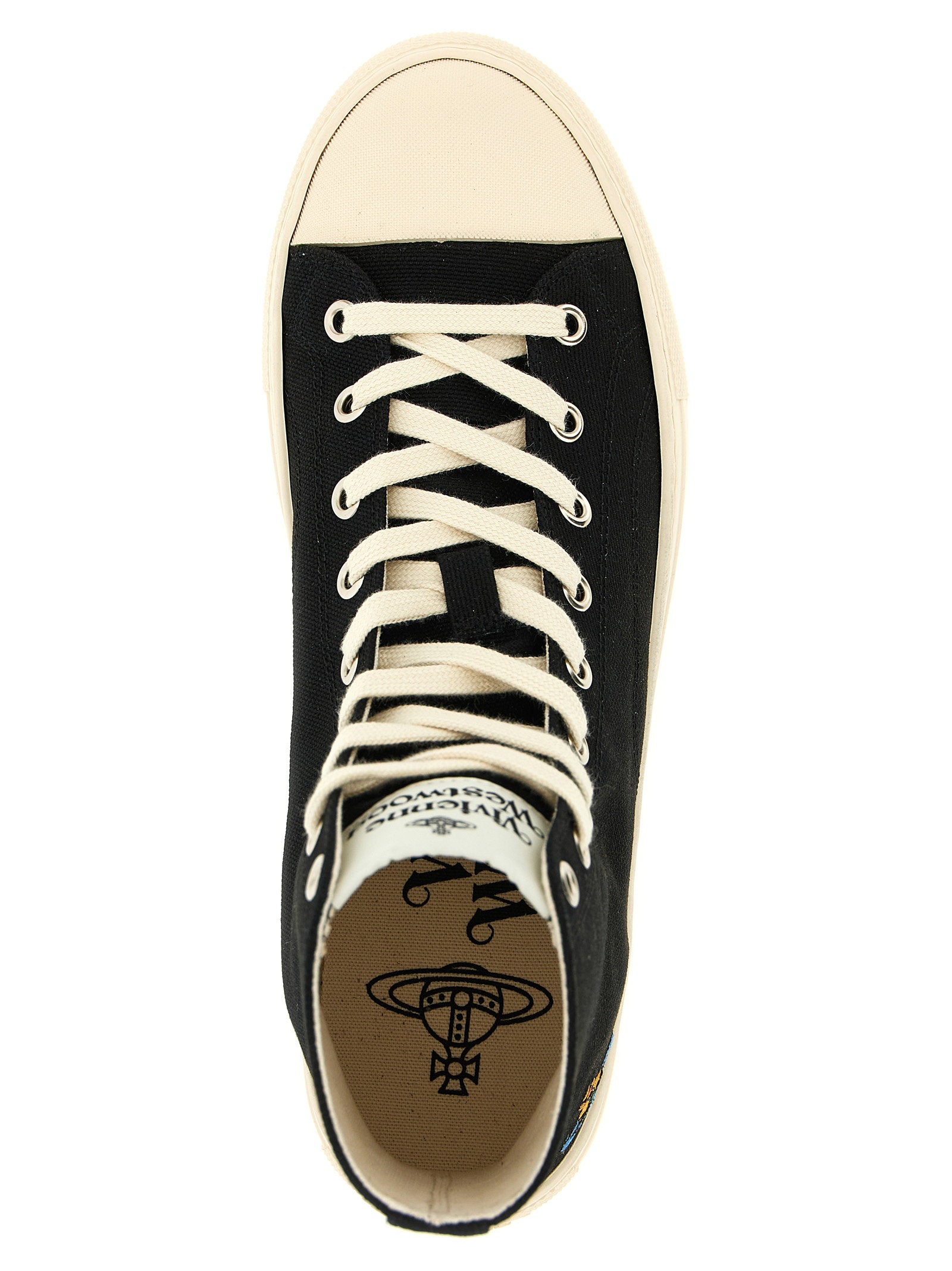 Vivienne Westwood Plimsoll High-Top Sneaker — Black, view 4