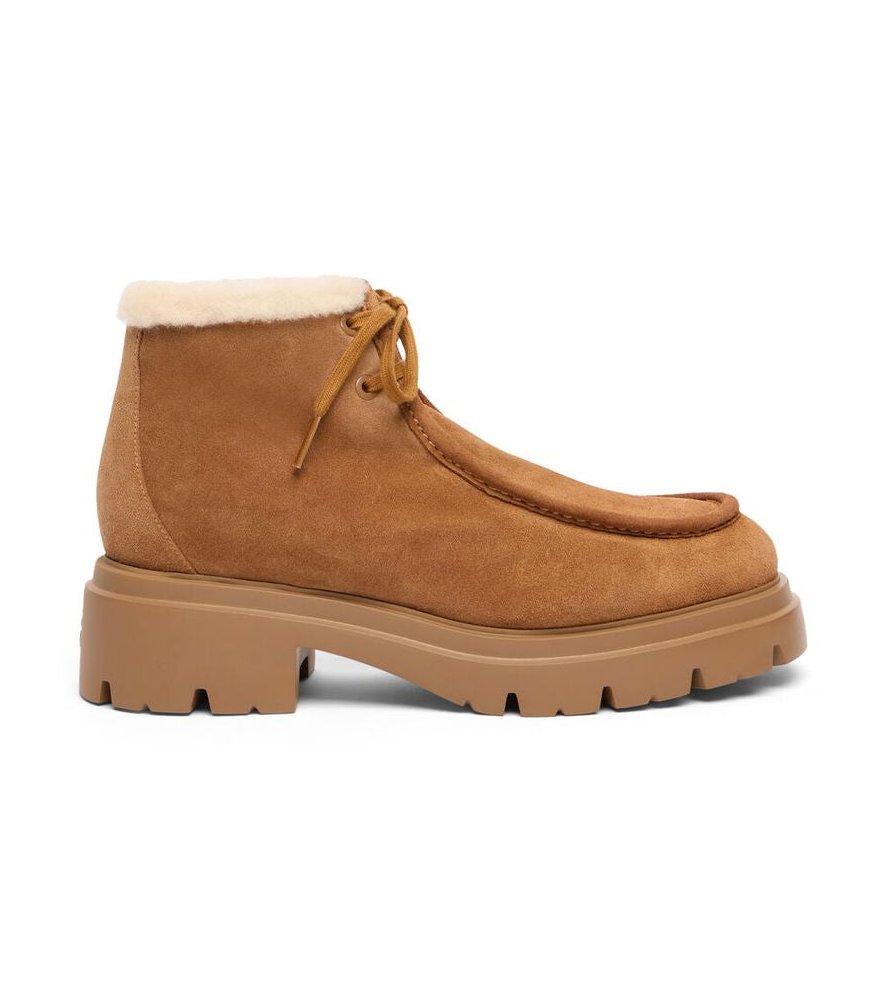 Stuart Weitzman Shearling-Lined Boot — Tan by Stuart Weitzman
