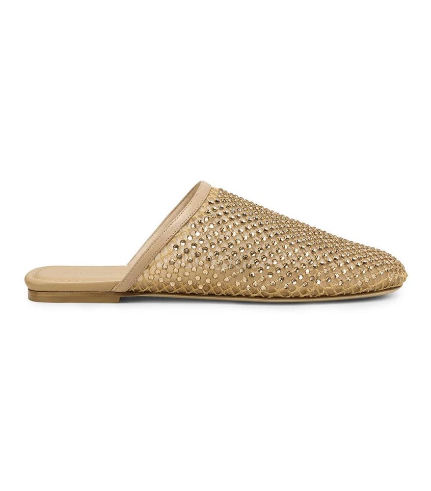 Stuart Weitzman Studded Suede Mule — Adobe by Stuart Weitzman