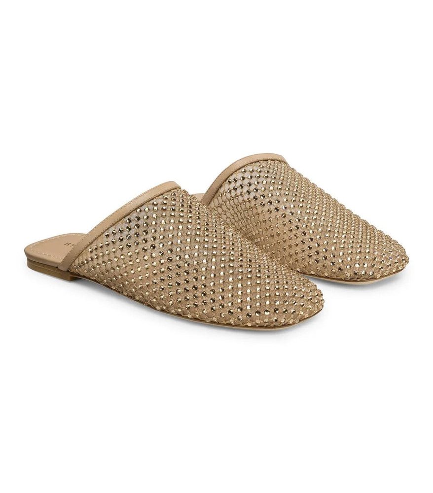 Stuart Weitzman Studded Suede Mule — Adobe, view 2