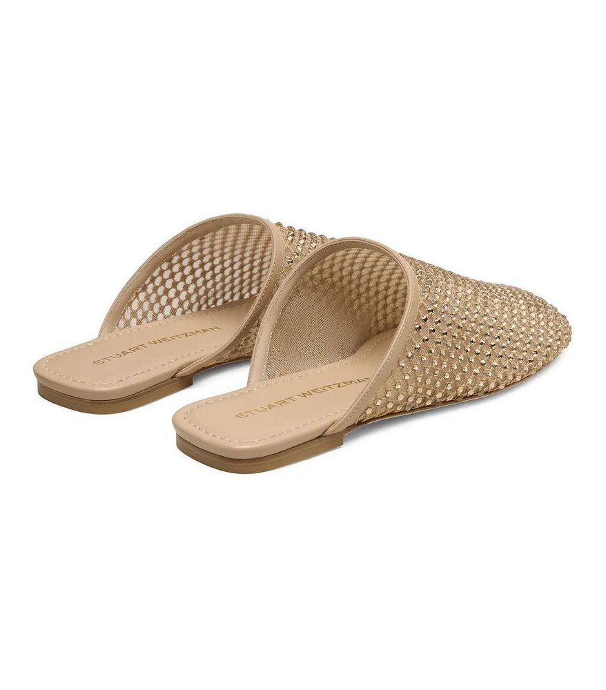 Stuart Weitzman Studded Suede Mule — Adobe, view 3