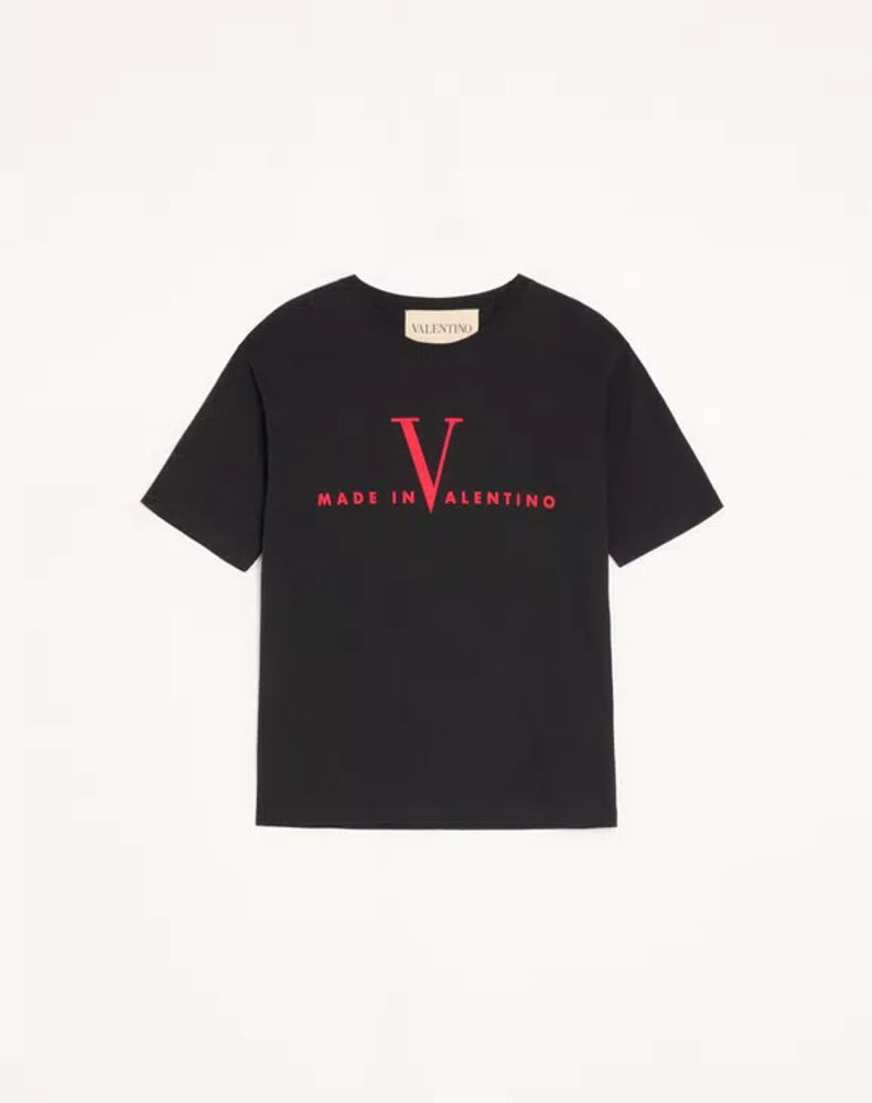 Valentino Garavani Logo-Embroidered T-Shirt — Black by Valentino Garavani